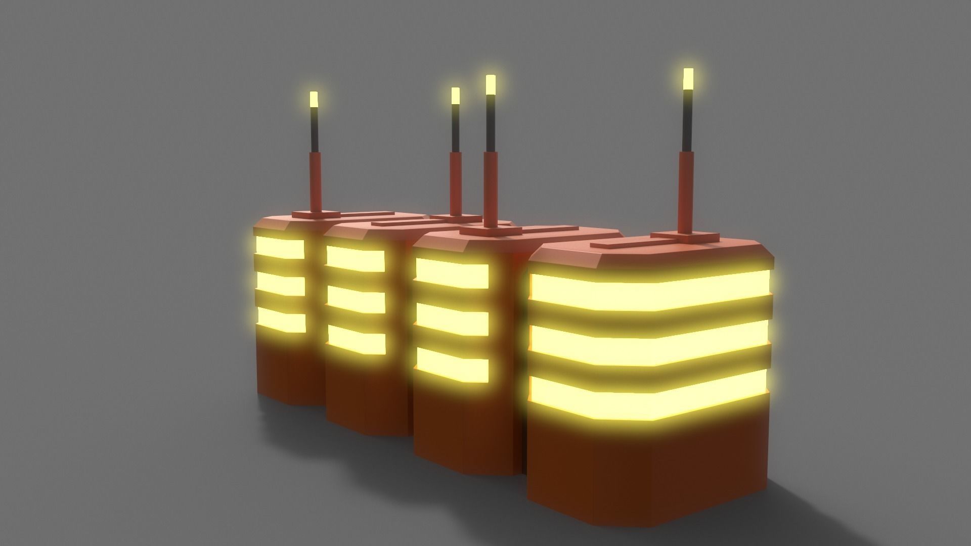 PBR Sci-Fi Building A17 Low-poly 3D model_6