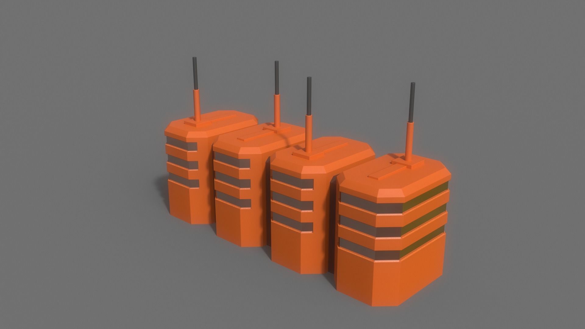 PBR Sci-Fi Building A17 Low-poly 3D model_7