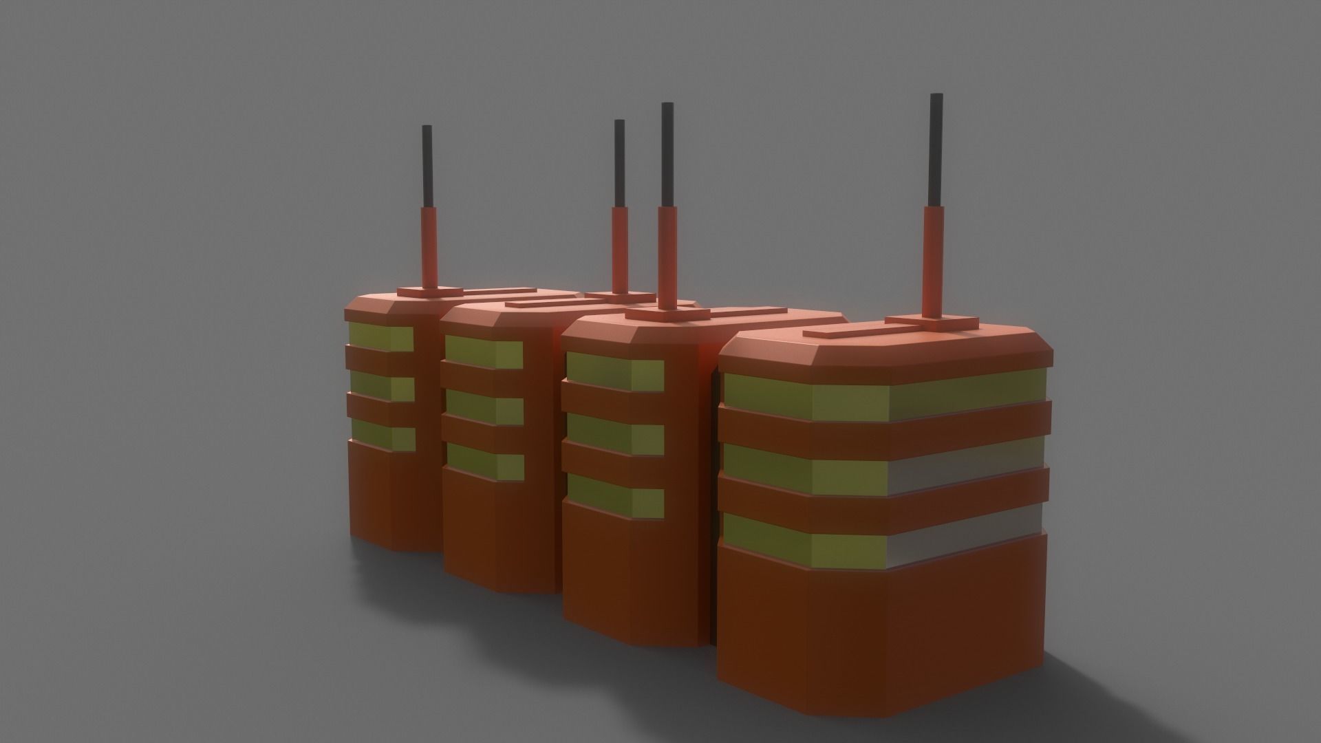 PBR Sci-Fi Building A17 Low-poly 3D model_9