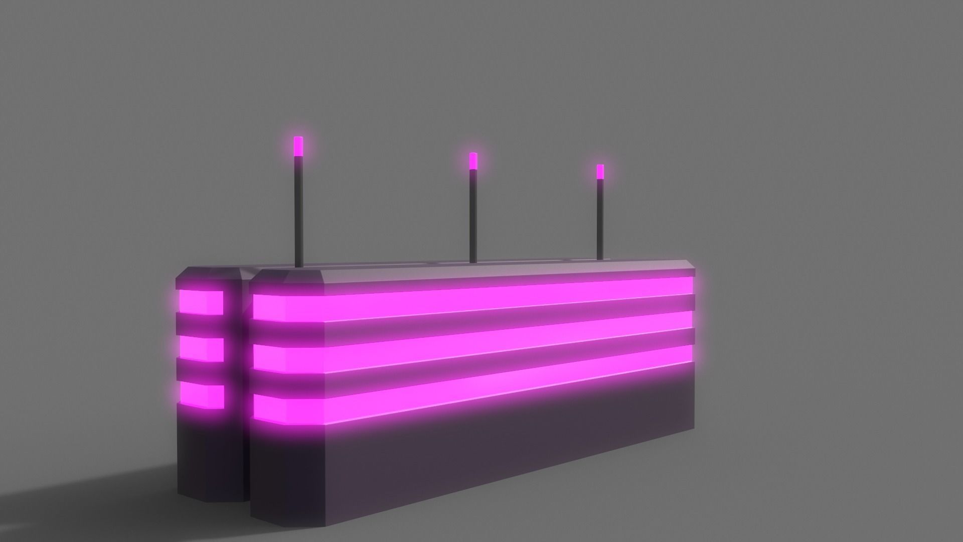 PBR Sci-Fi Building A18 Low-poly 3D model_5