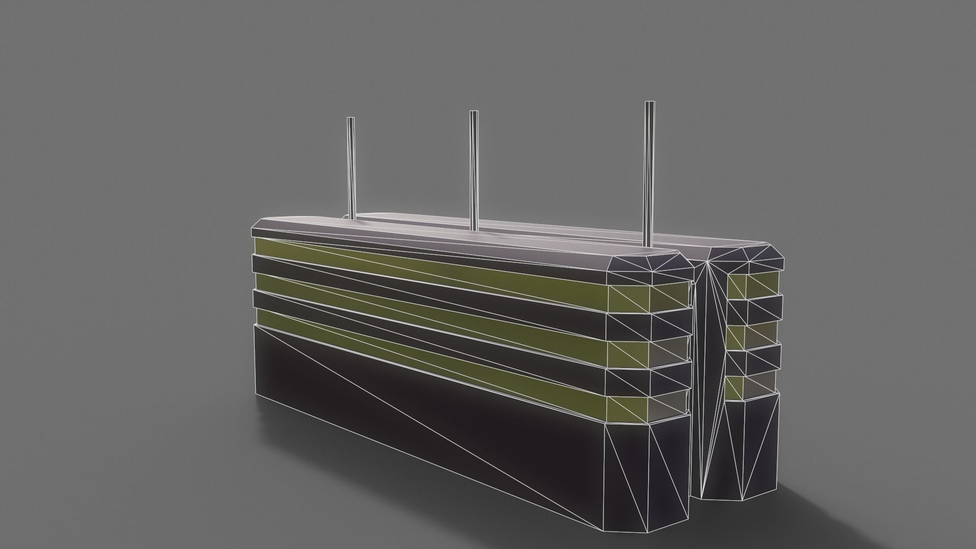 PBR Sci-Fi Building A18 Low-poly 3D model_12