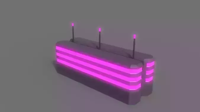 PBR Sci-Fi Building A18 Low-poly 3D model