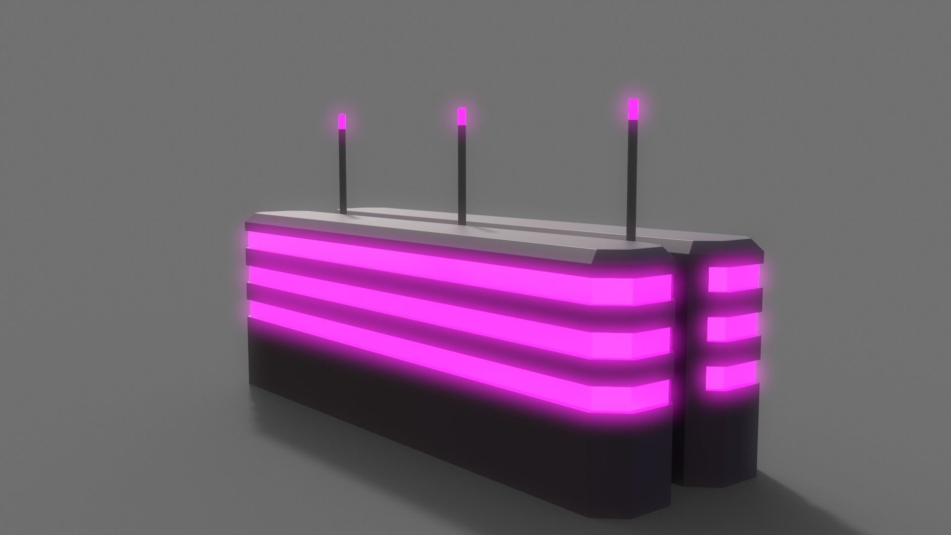 PBR Sci-Fi Building A18 Low-poly 3D model_6