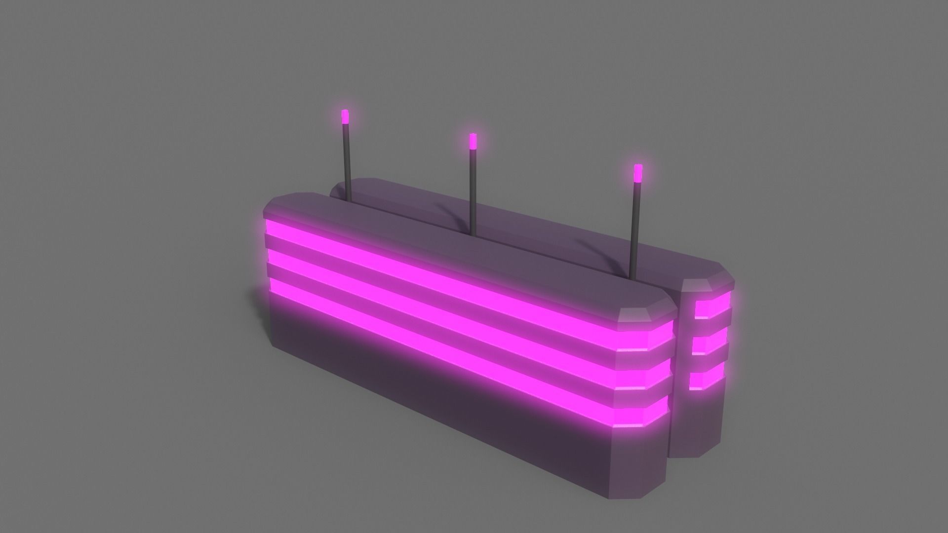 PBR Sci-Fi Building A18 Low-poly 3D model_4