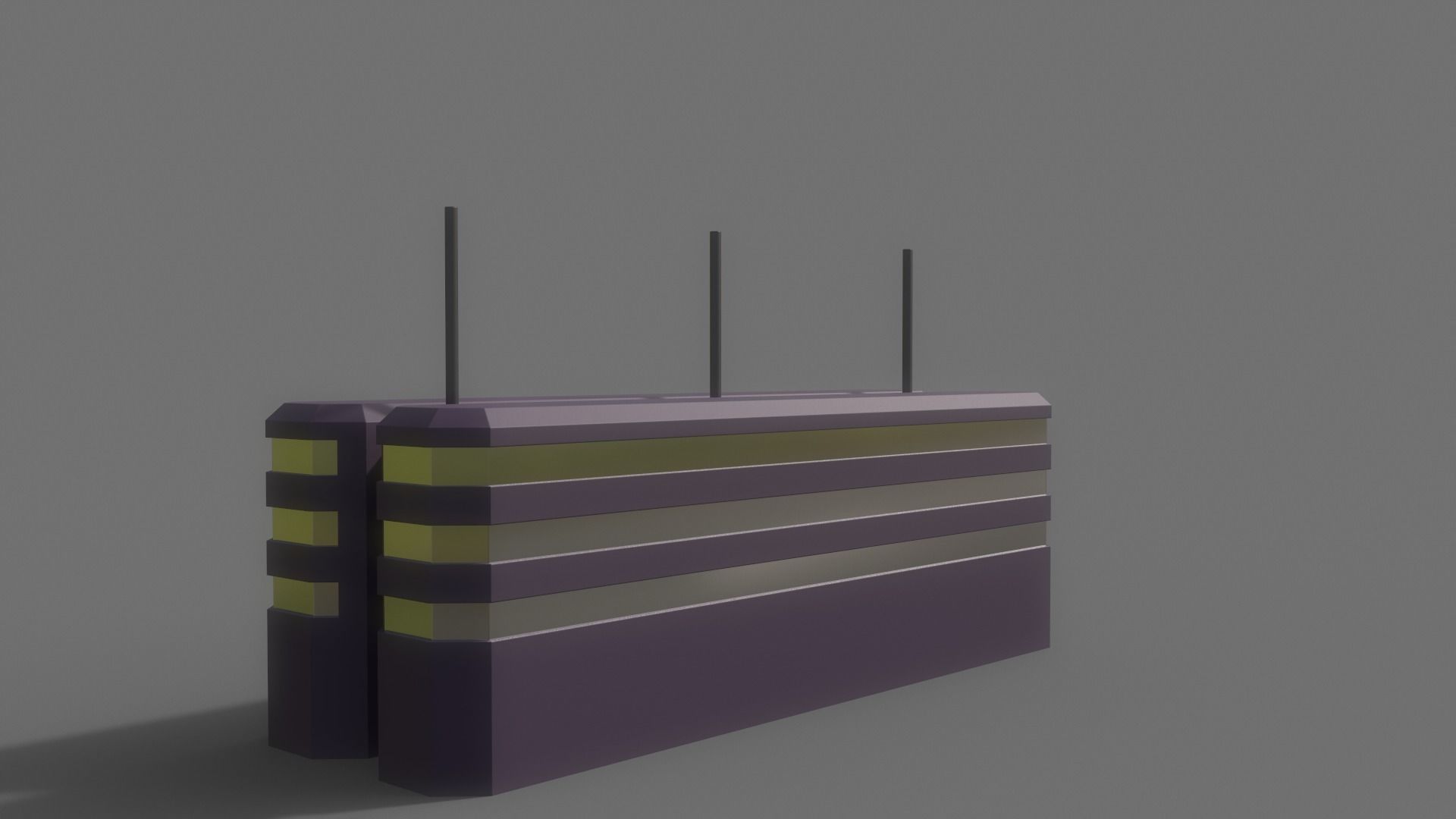 PBR Sci-Fi Building A18 Low-poly 3D model_8