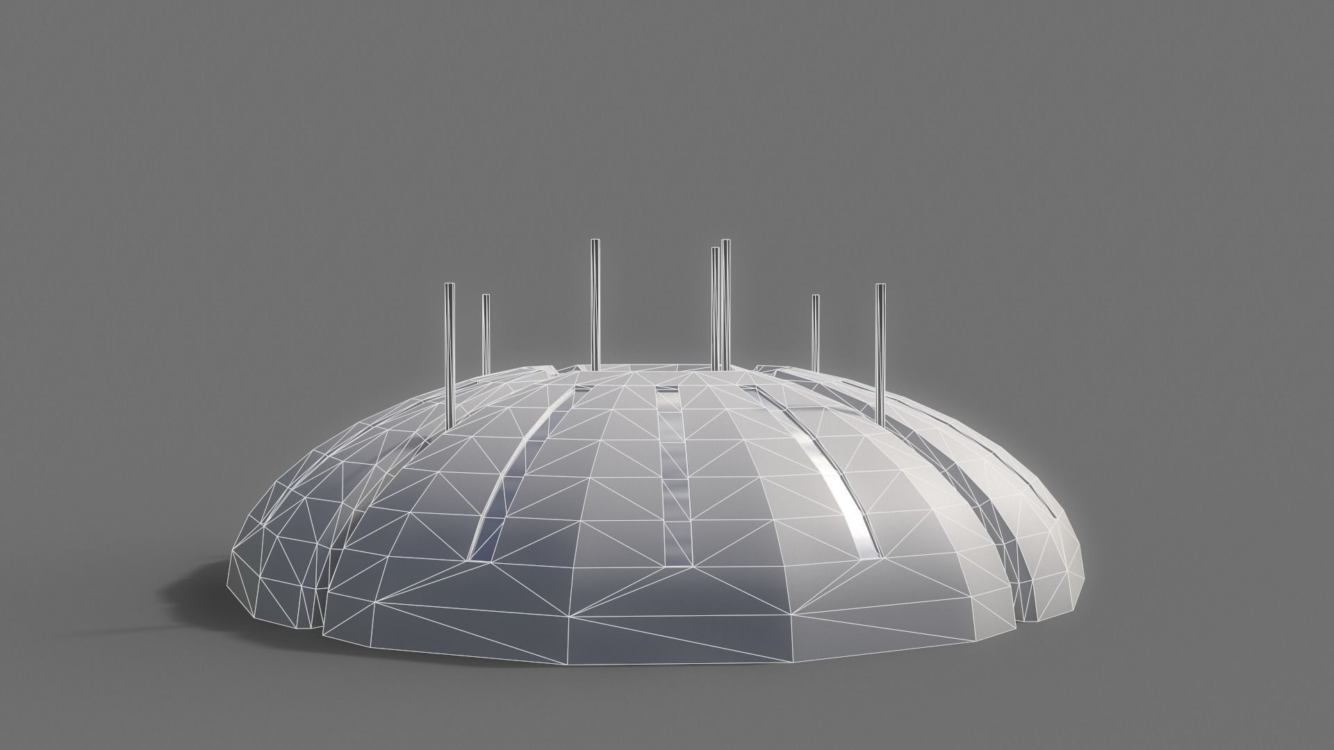 PBR Sci-Fi Building A19 Low-poly 3D model_11