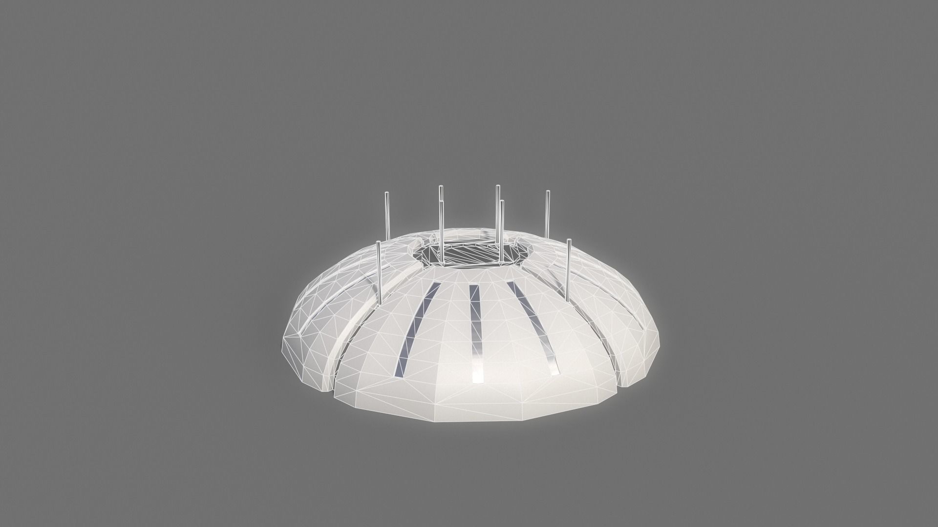 PBR Sci-Fi Building A19 Low-poly 3D model_10