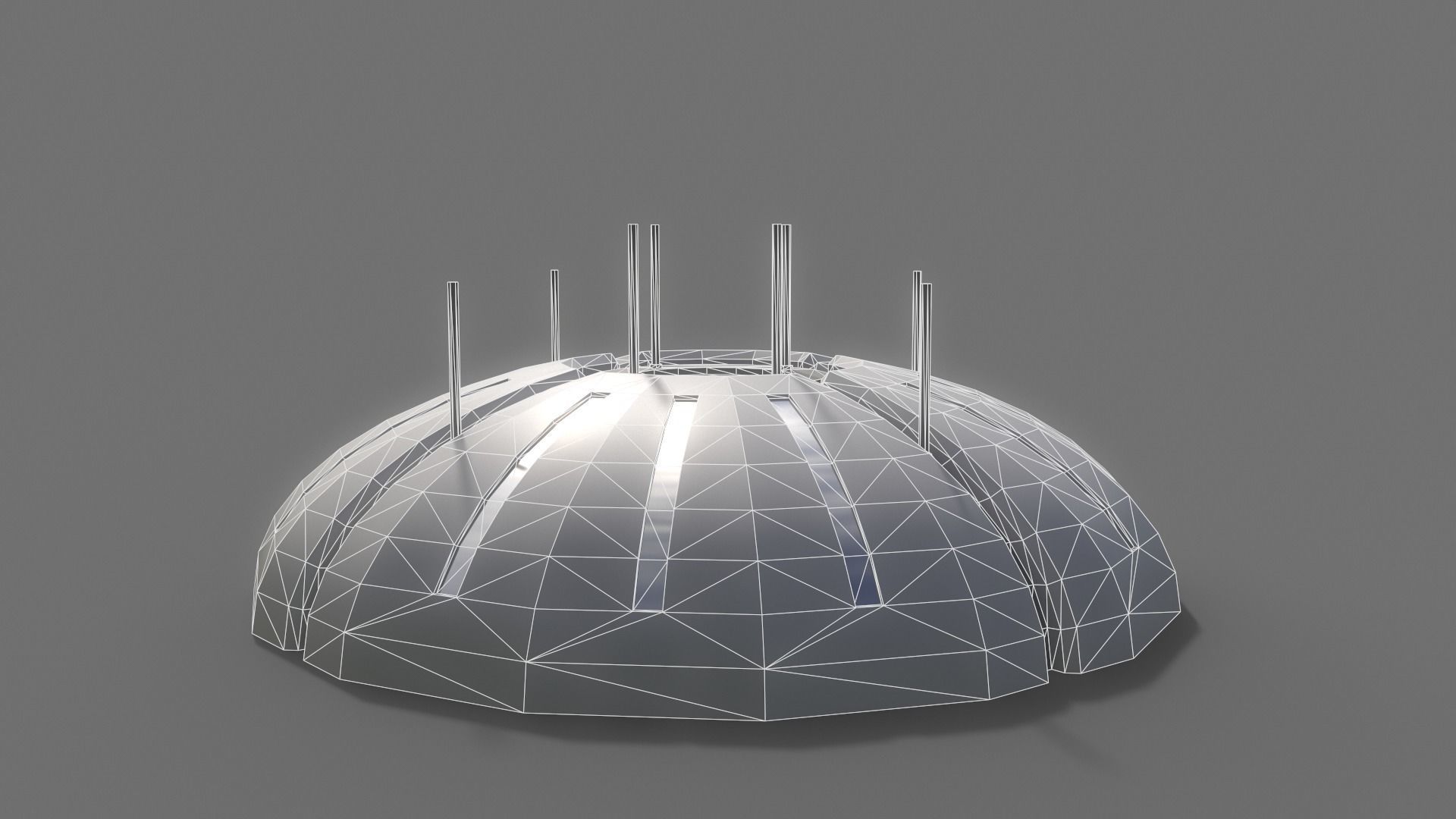 PBR Sci-Fi Building A19 Low-poly 3D model_12