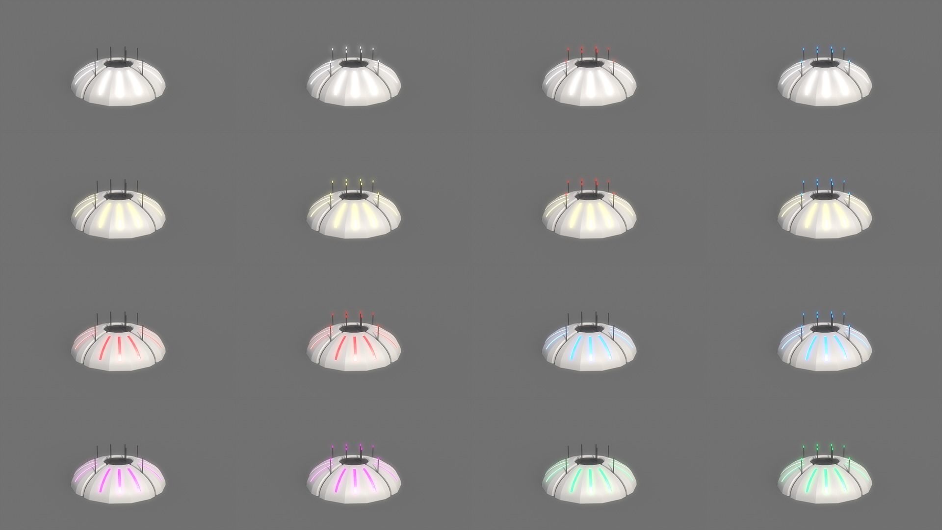 PBR Sci-Fi Building A19 Low-poly 3D model_3