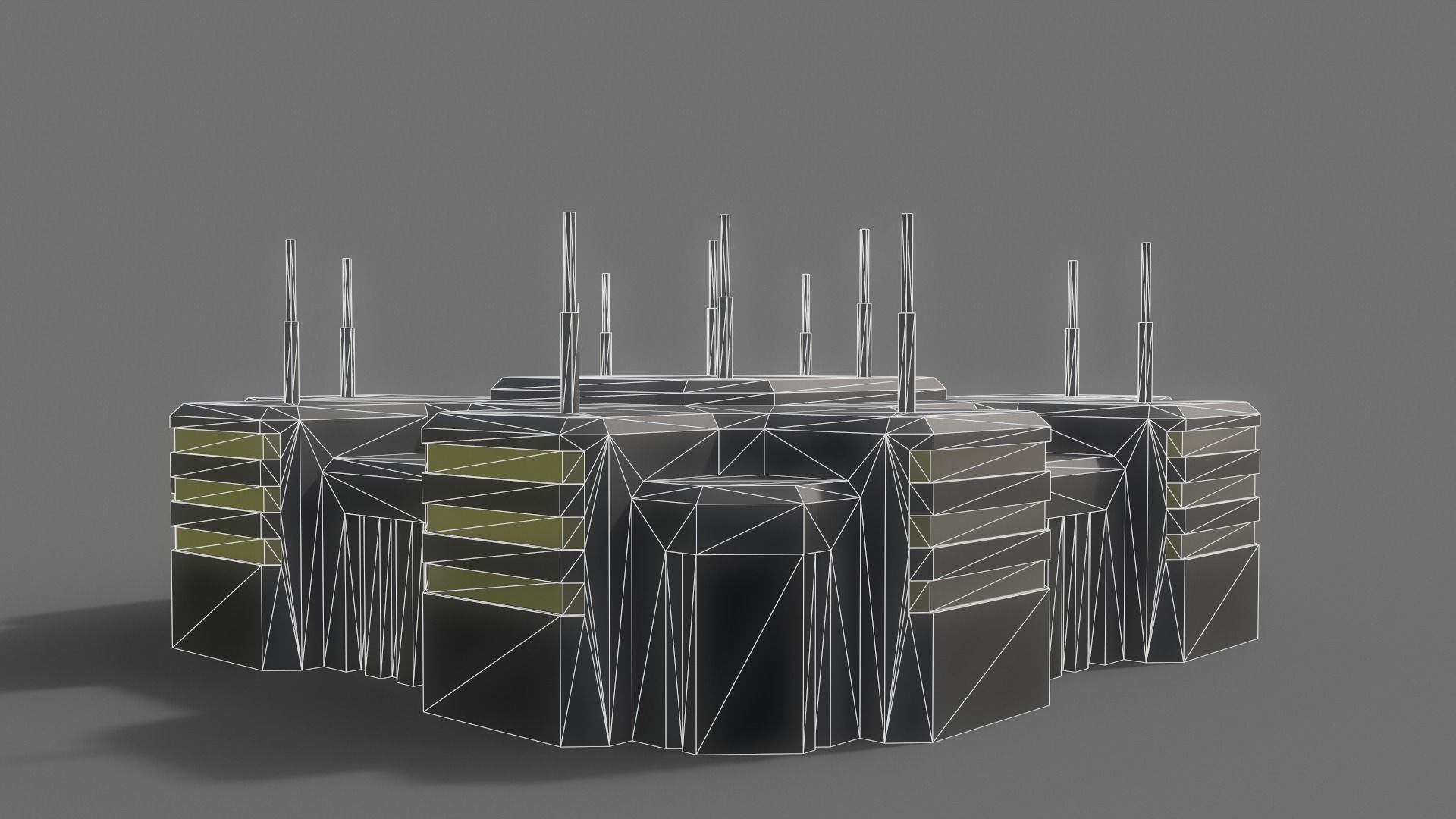 PBR Sci-Fi Building A20 Low-poly 3D model_11