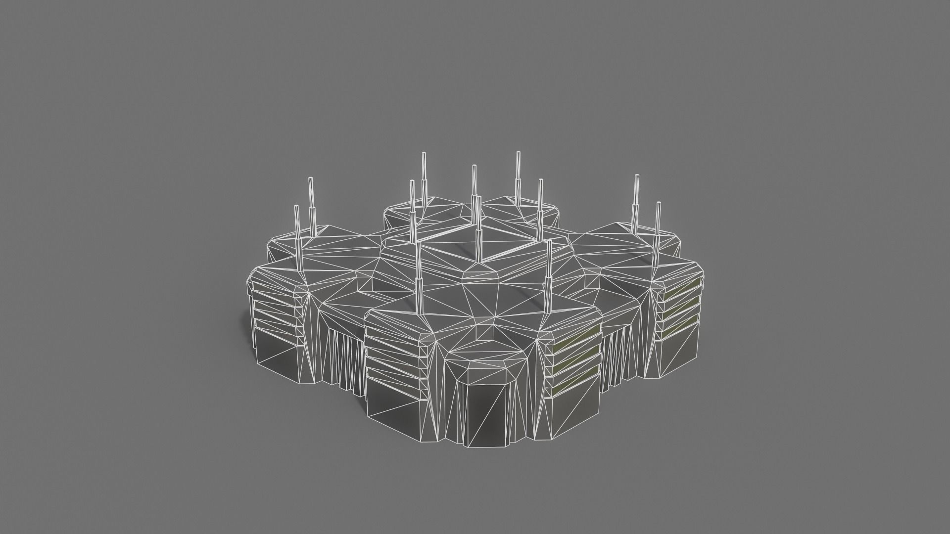 PBR Sci-Fi Building A20 Low-poly 3D model_10