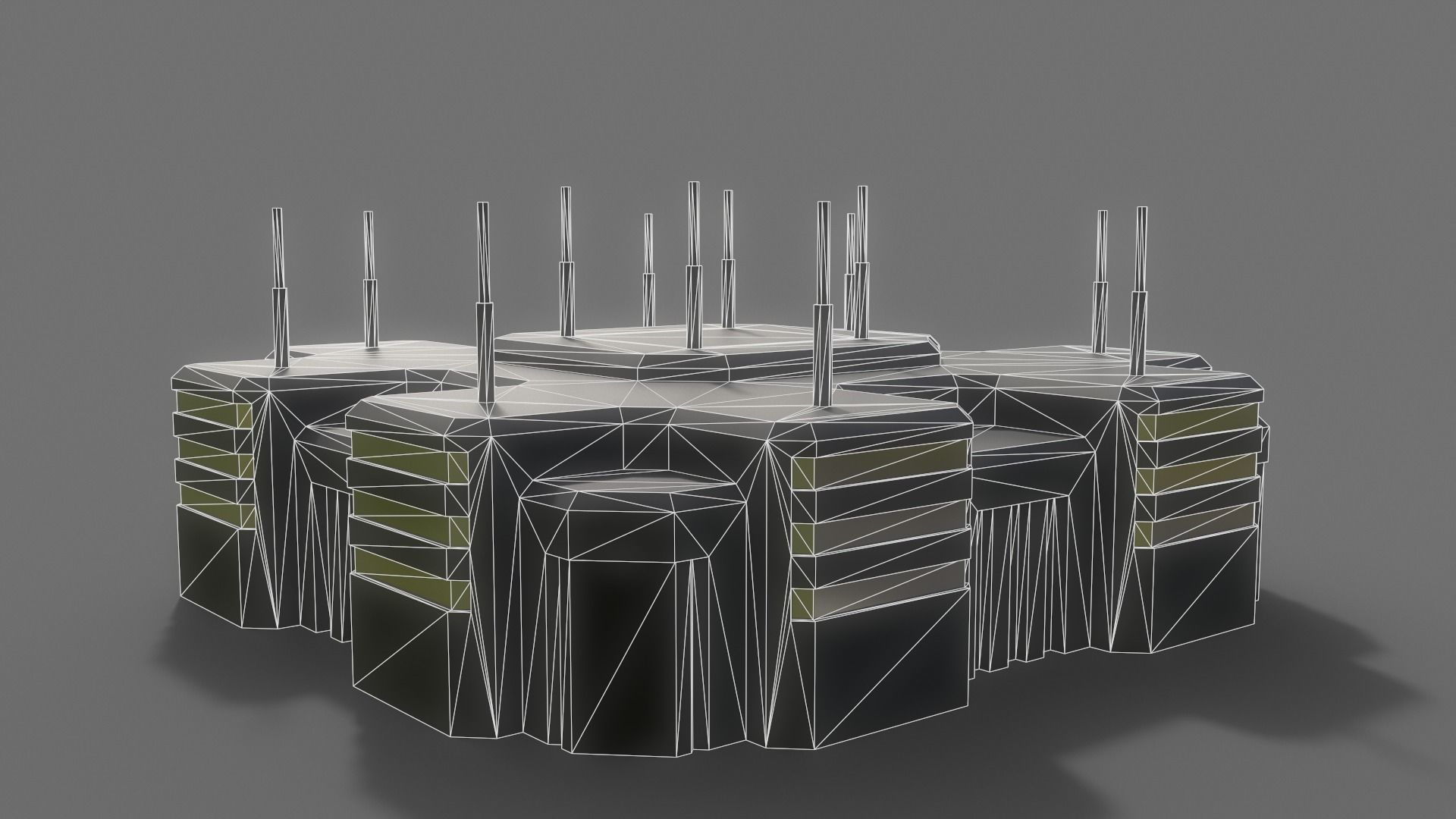 PBR Sci-Fi Building A20 Low-poly 3D model_12