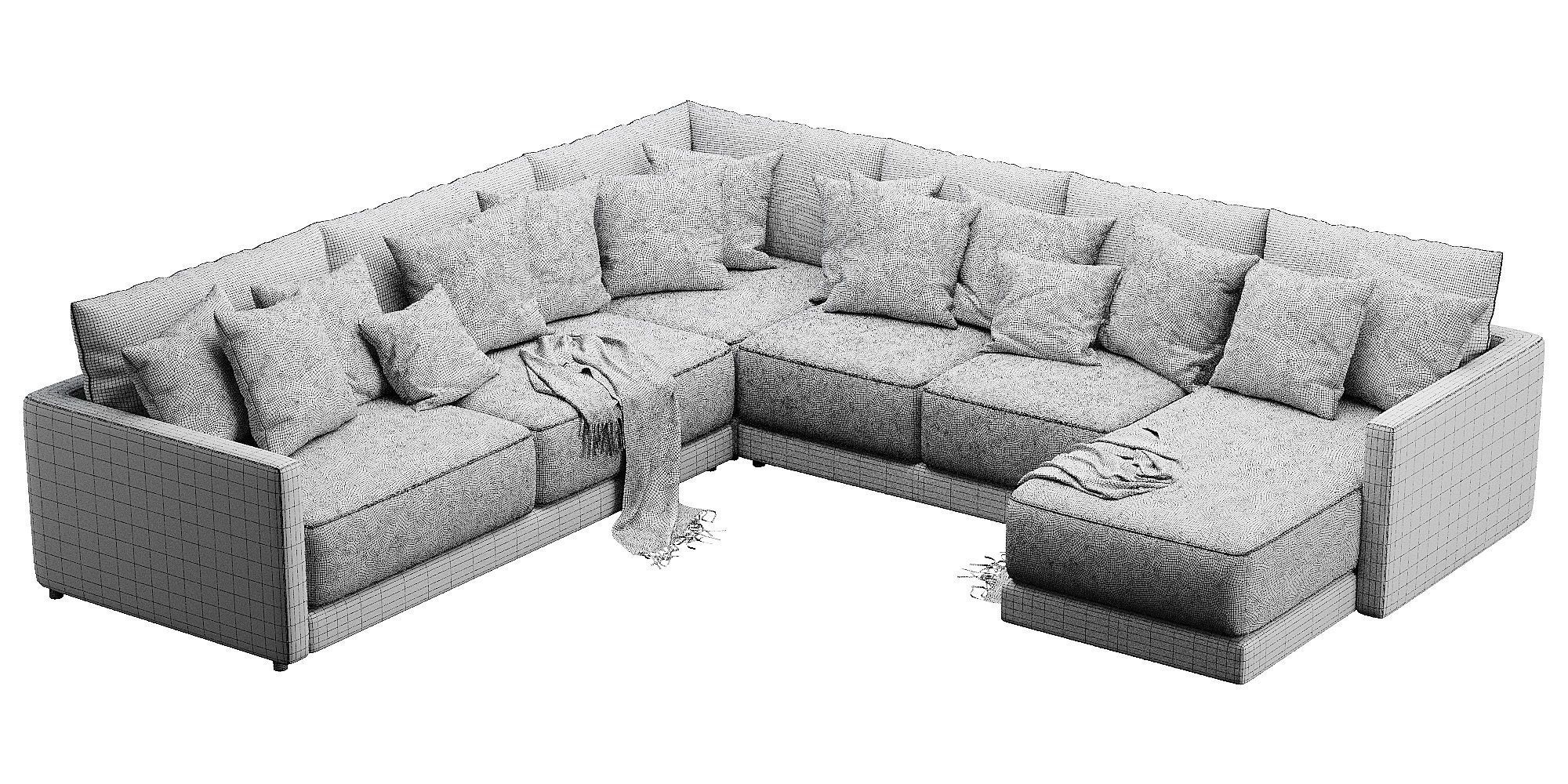 Crate and Barrel Gather sofa 3D model_16