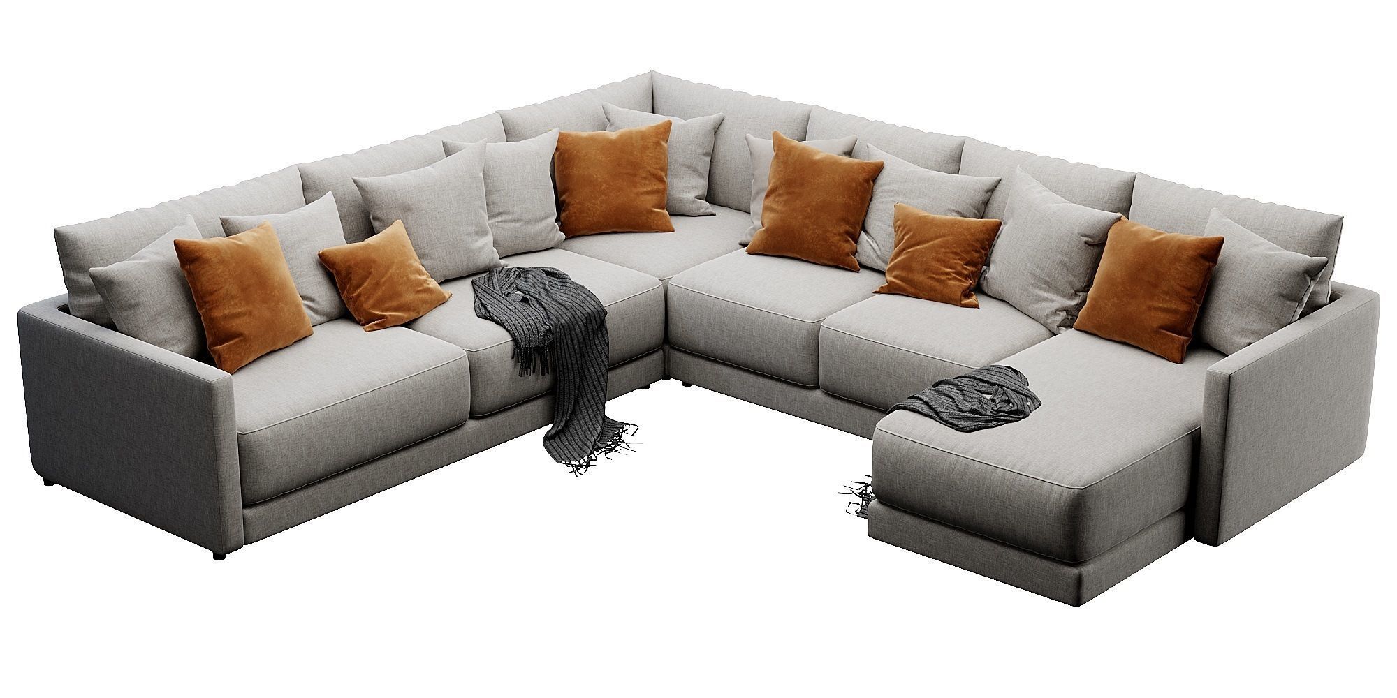 Crate and Barrel Gather sofa 3D model_10