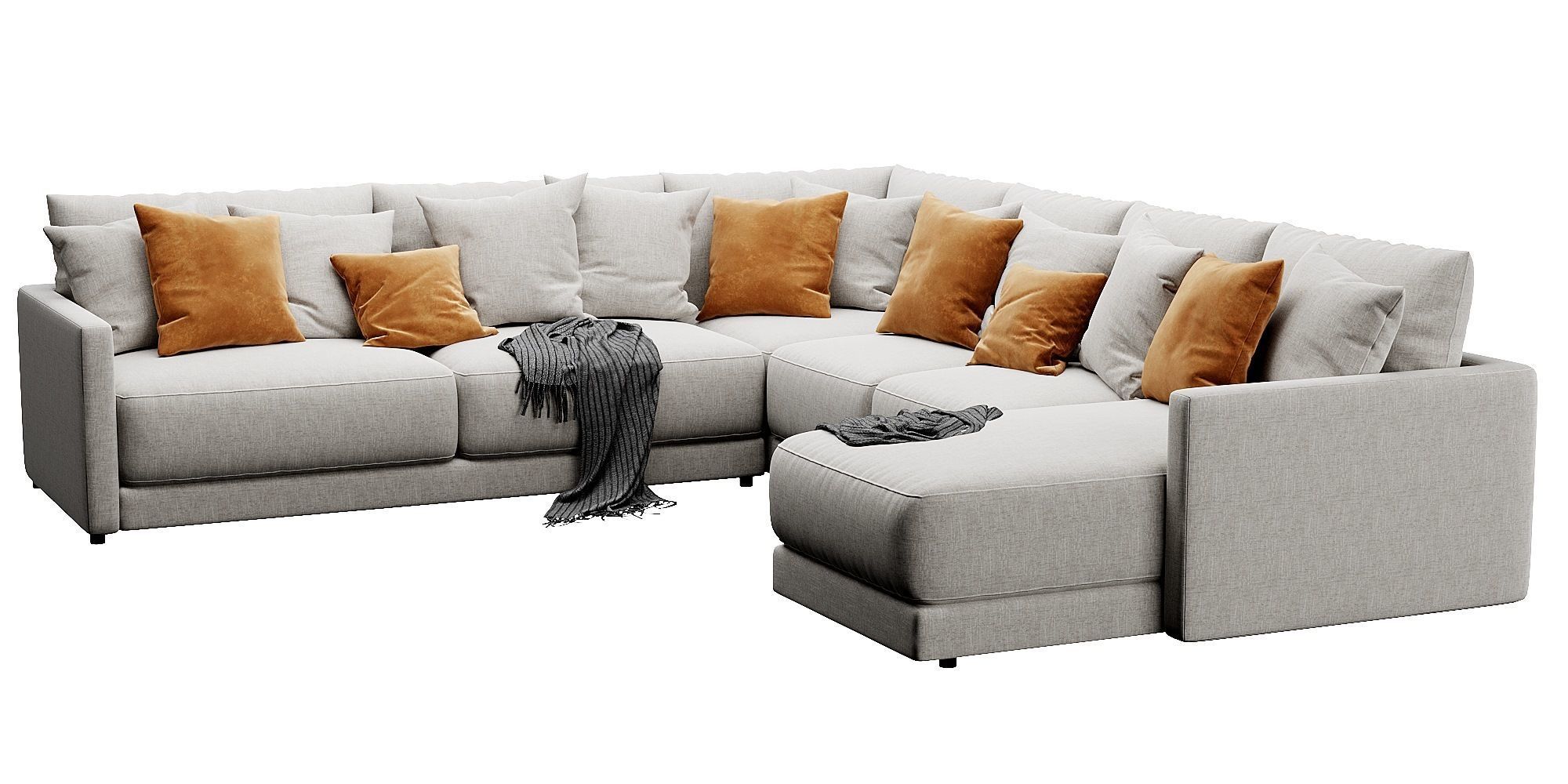 Crate and Barrel Gather sofa 3D model_8
