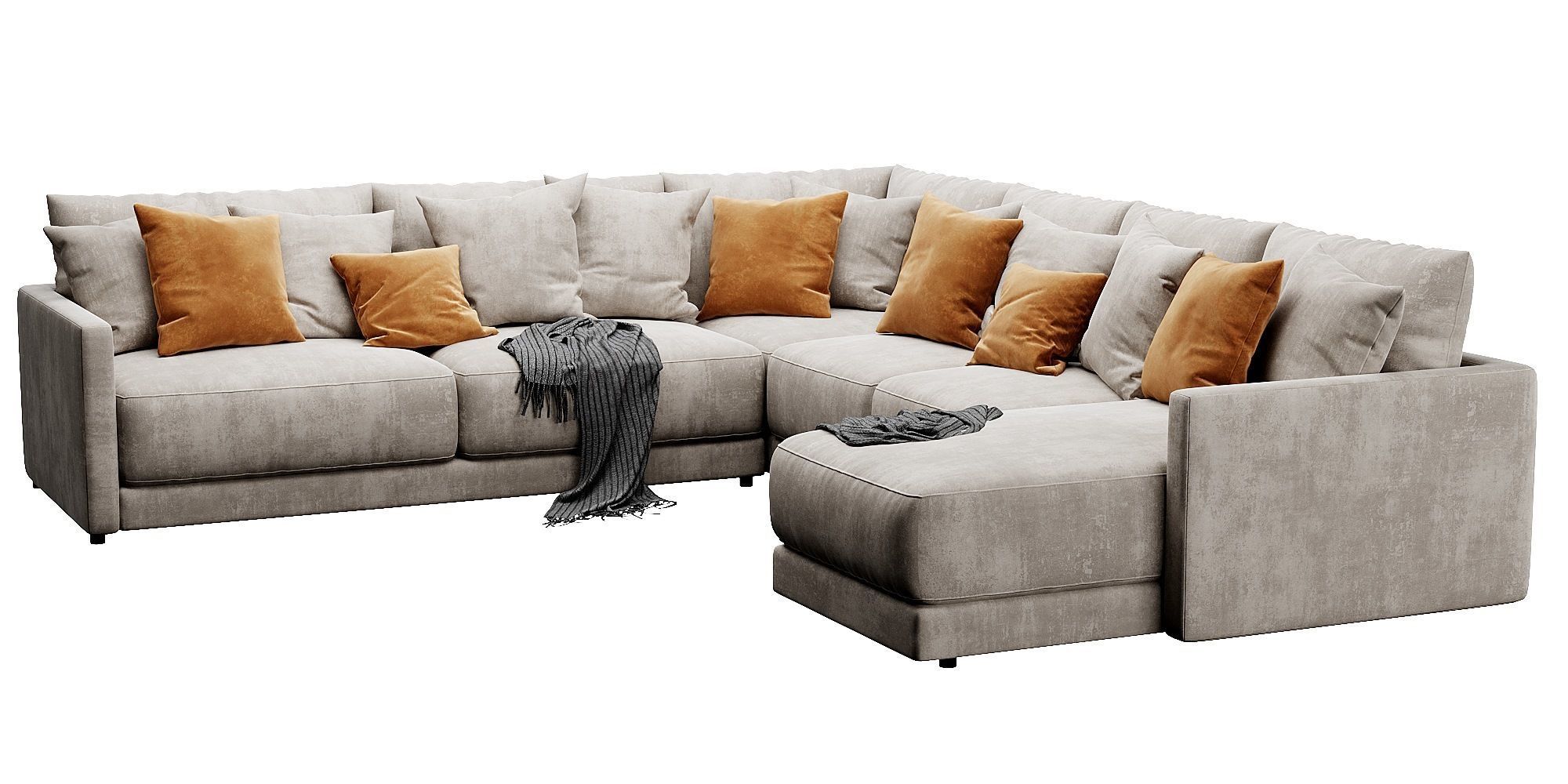 Crate and Barrel Gather sofa 3D model_7