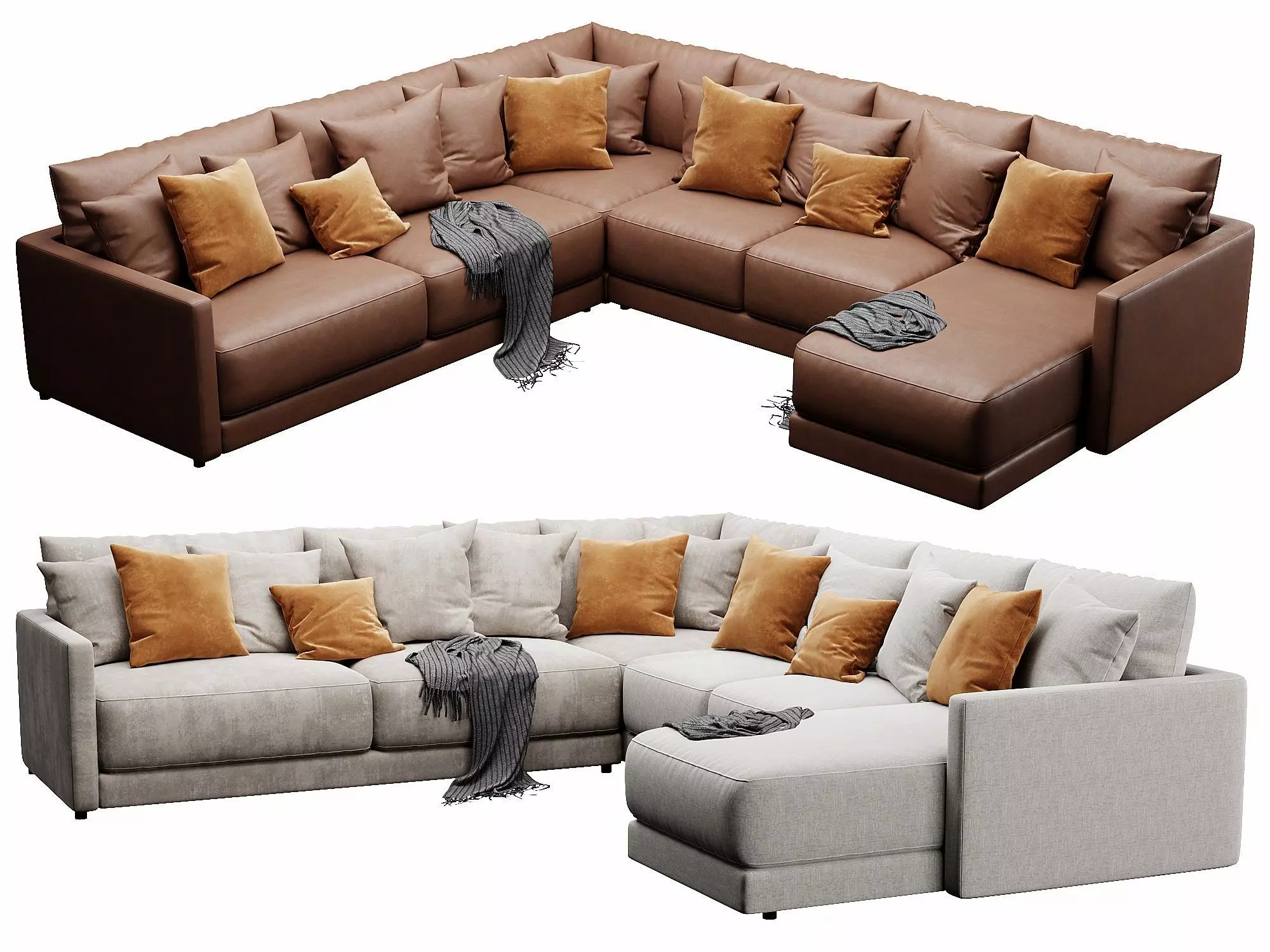 Crate and Barrel Gather sofa 3D model_0