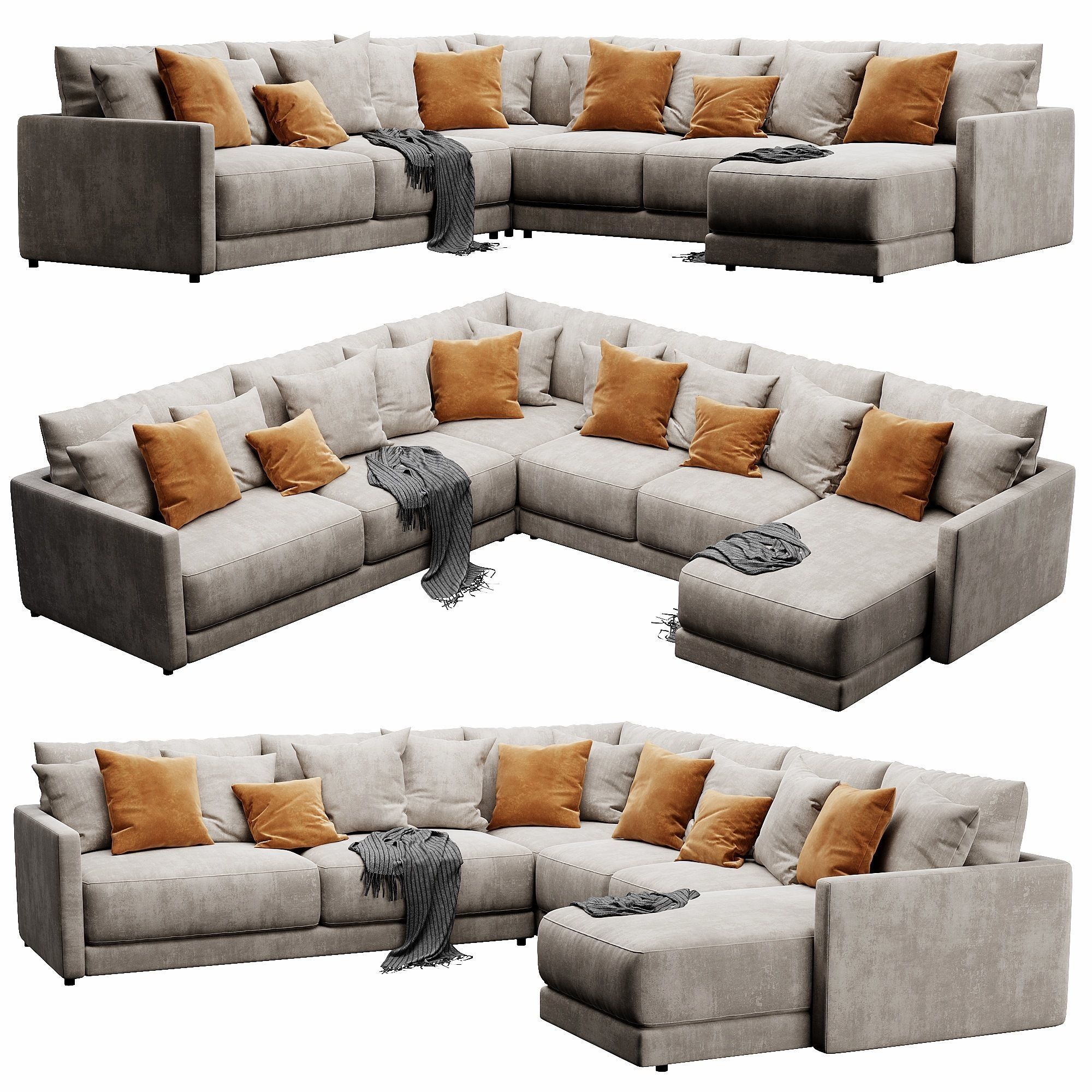 Crate and Barrel Gather sofa 3D model_3