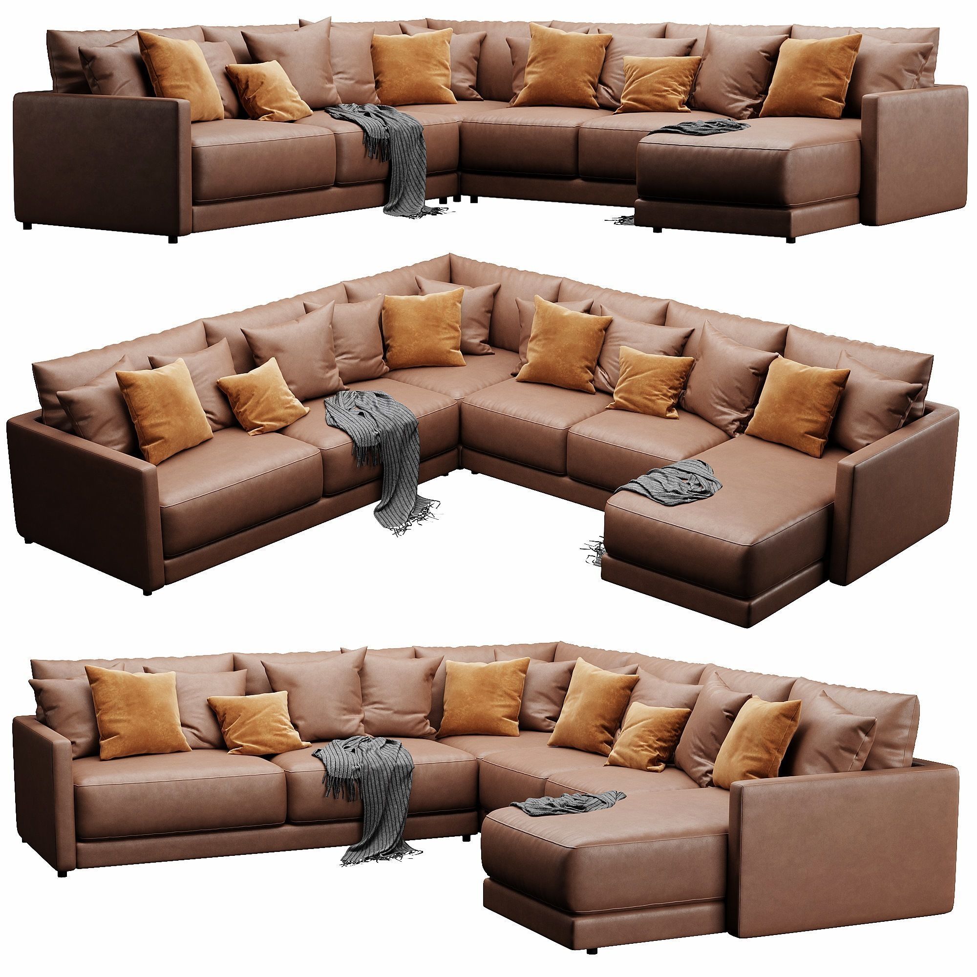 Crate and Barrel Gather sofa 3D model_1