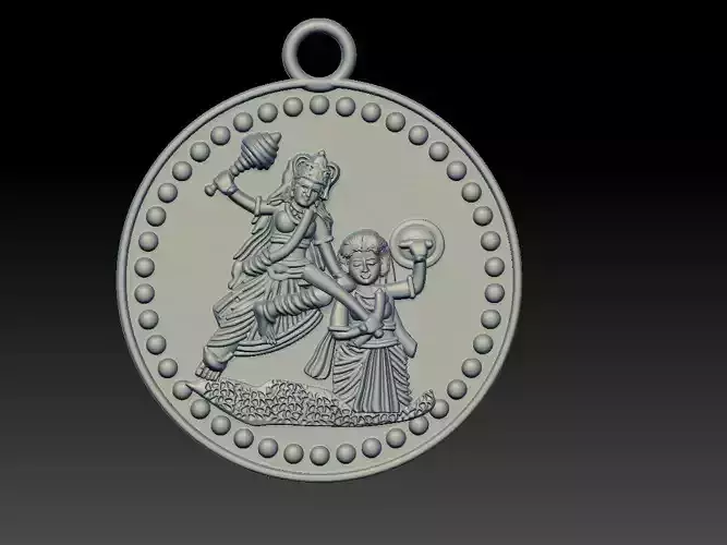 baglamukhi pendant stl