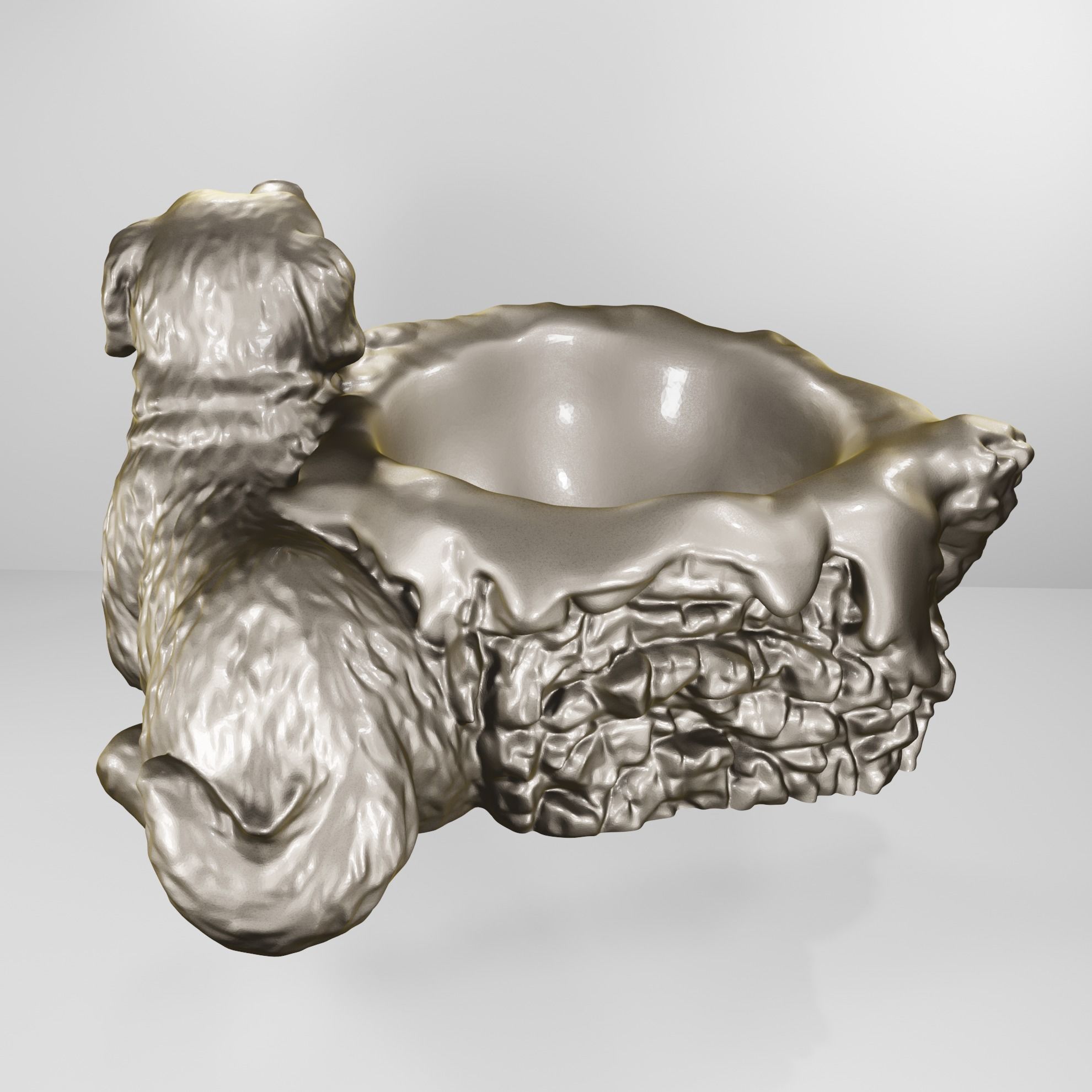 SAINT BERNARD CANDLE HOLDER 3D print model_7