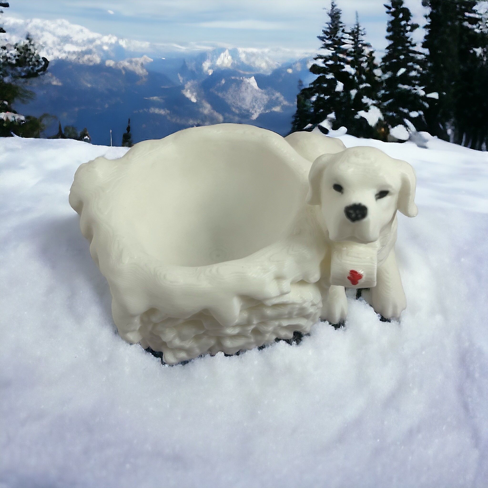 SAINT BERNARD CANDLE HOLDER 3D print model_2