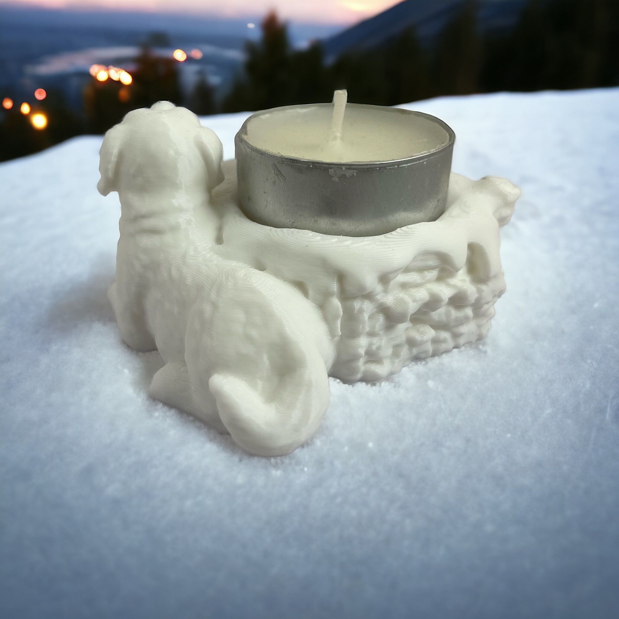 SAINT BERNARD CANDLE HOLDER 3D print model_4