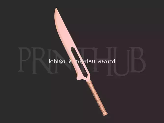 Bleach Ichigo Kurosaki Zangetsu Sword cosplay