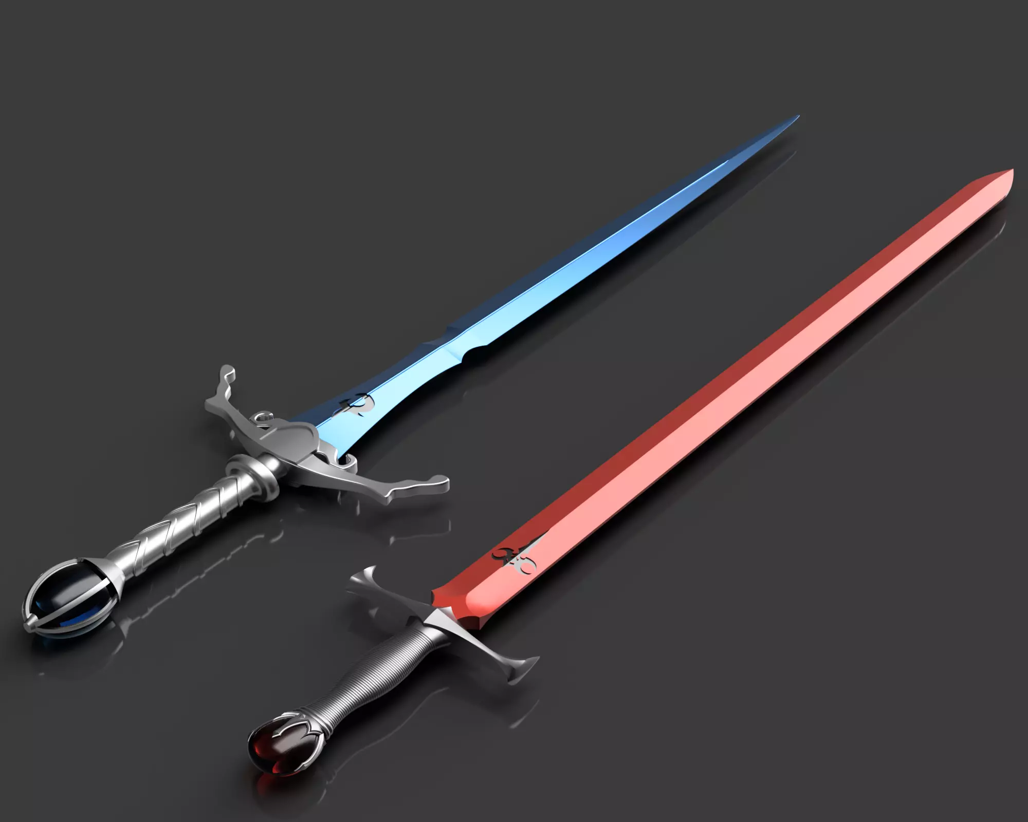 Brisingr and Zar-roc Swords - Inheritance Series - Eragon 3D Model Collection_0