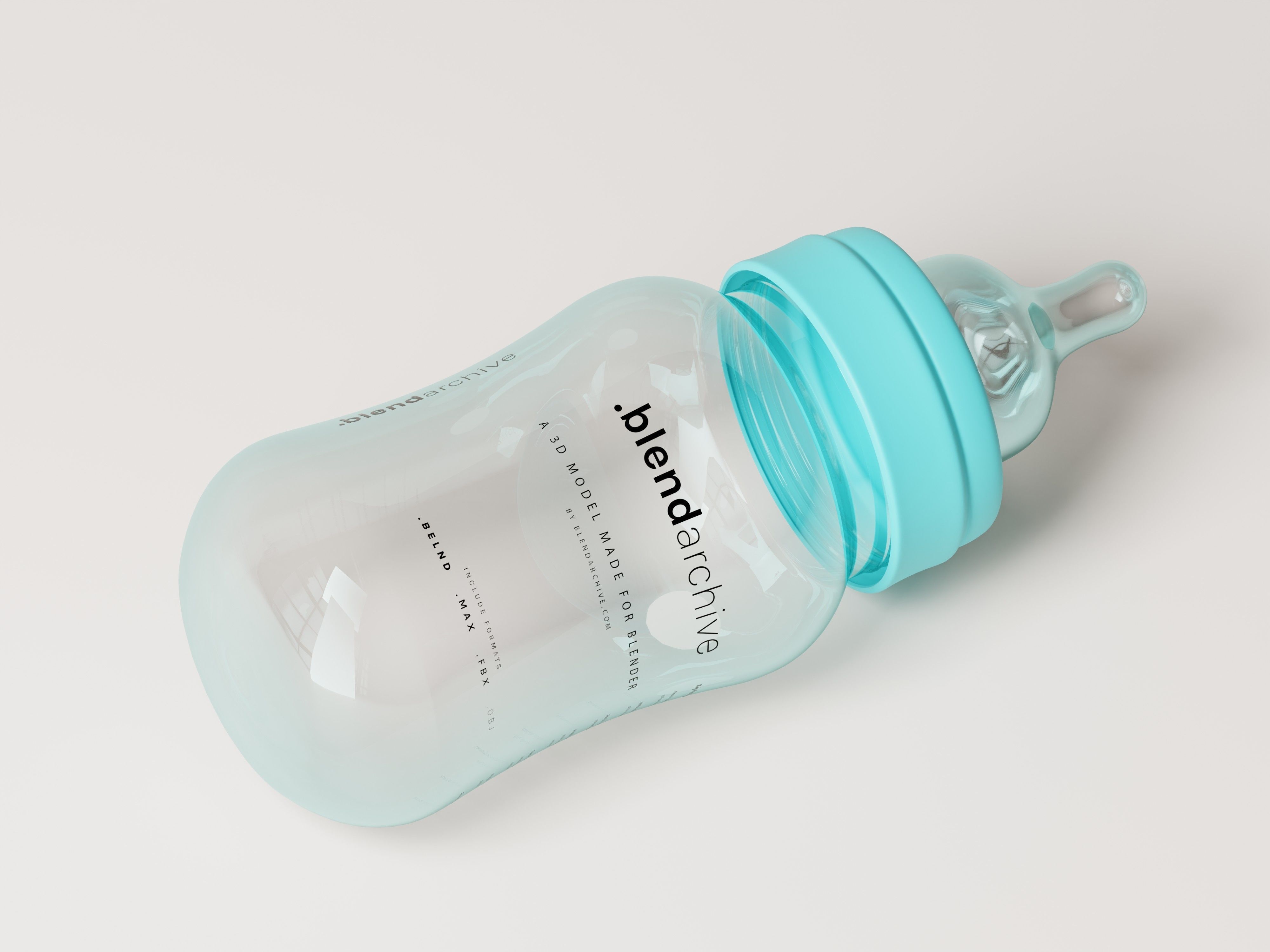 Milk Feeding Baby Bottle 3D Model Low-poly 3D model_8
