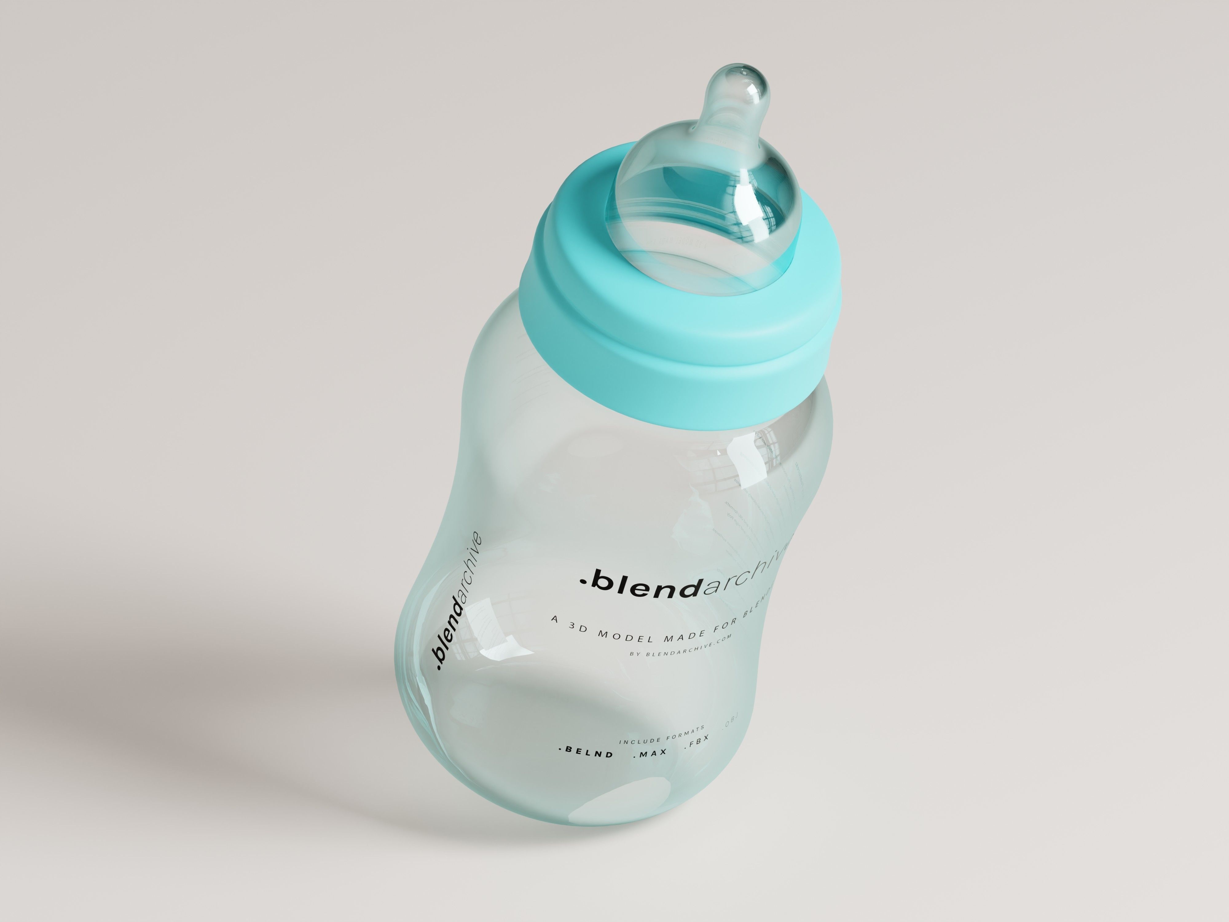 Milk Feeding Baby Bottle 3D Model Low-poly 3D model_6