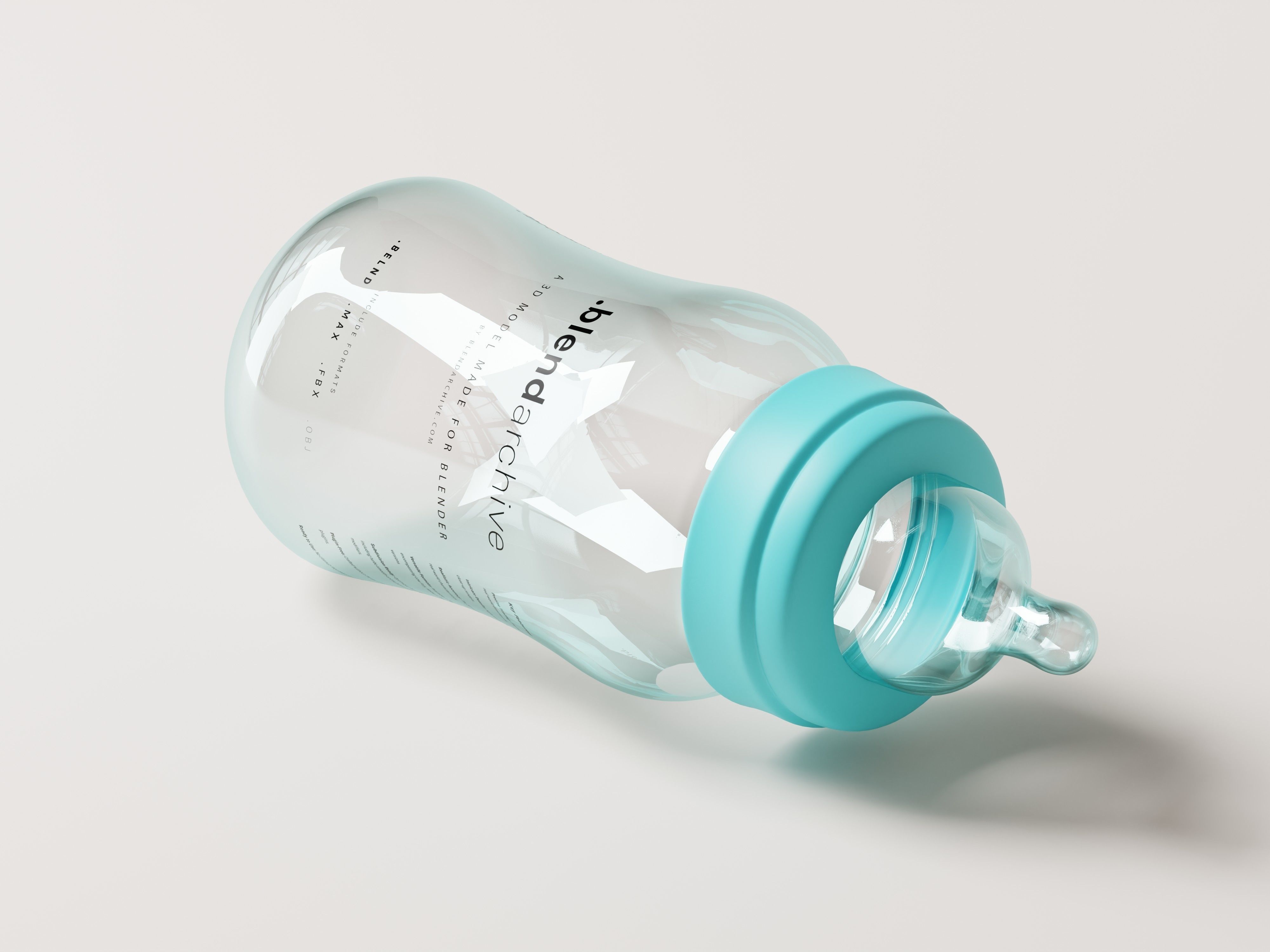 Milk Feeding Baby Bottle 3D Model Low-poly 3D model_9