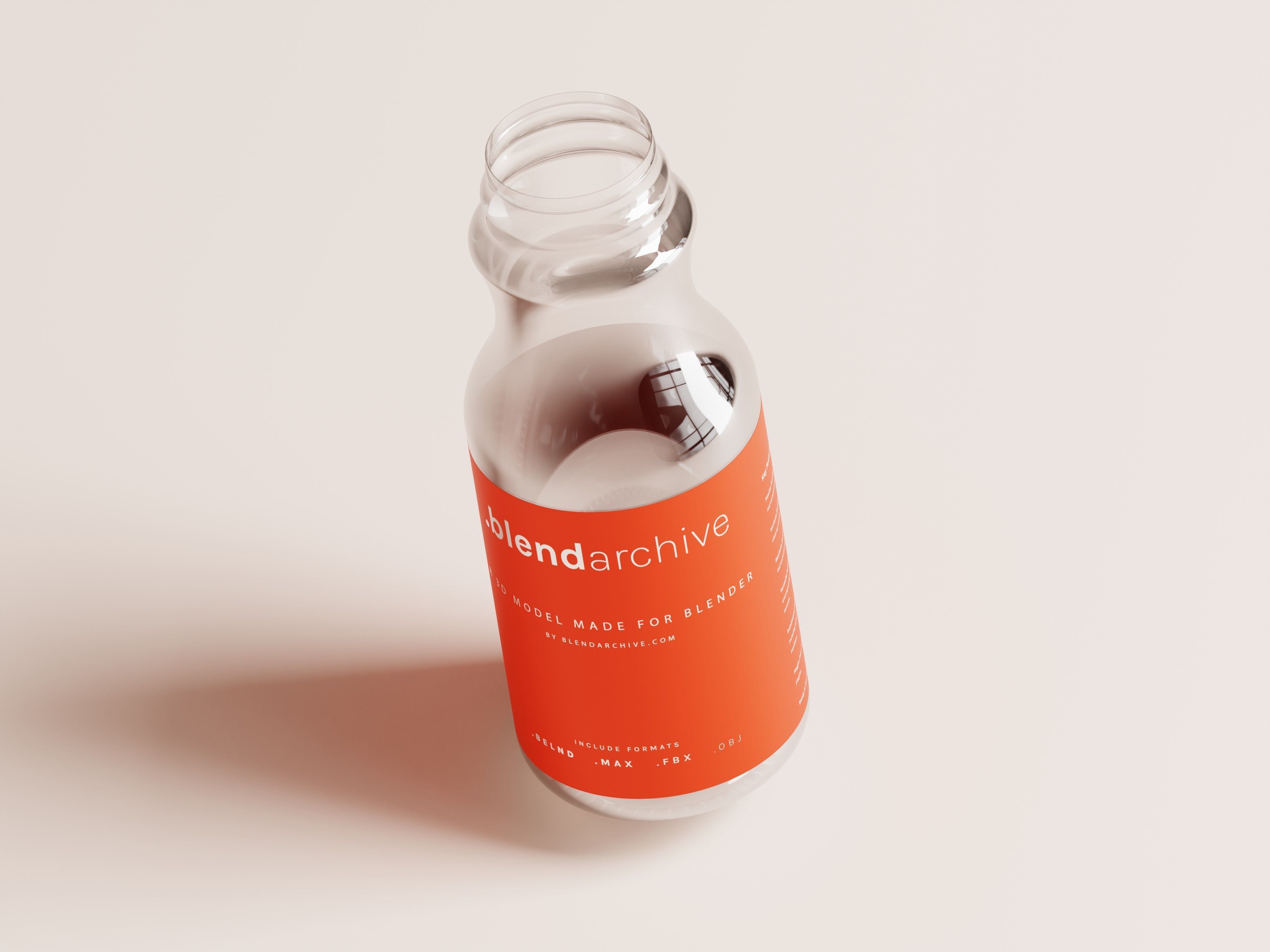 Juice Bottle 3D Model Low-poly 3D model_6