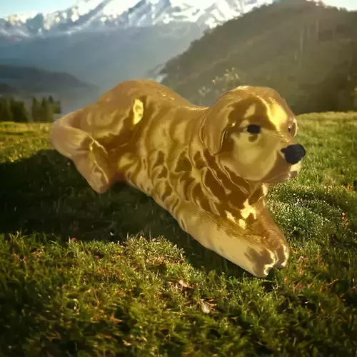 Dog Patou lying Free 3D print model