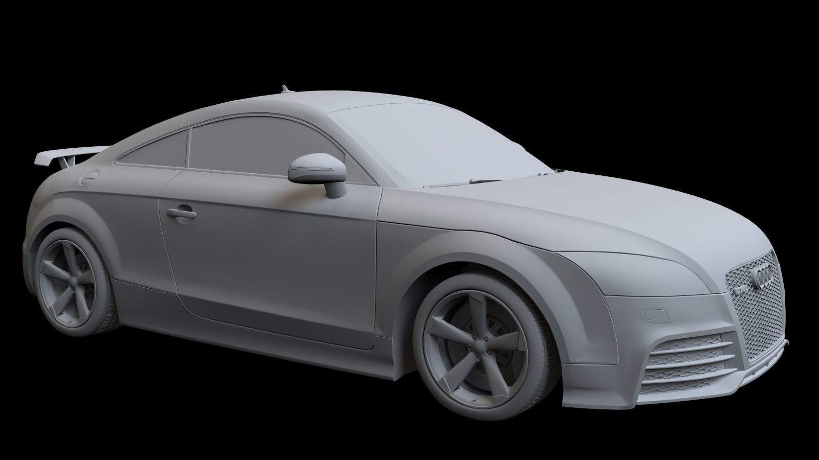 2010 Audi TT RS Coupe Low-poly 3D model_8