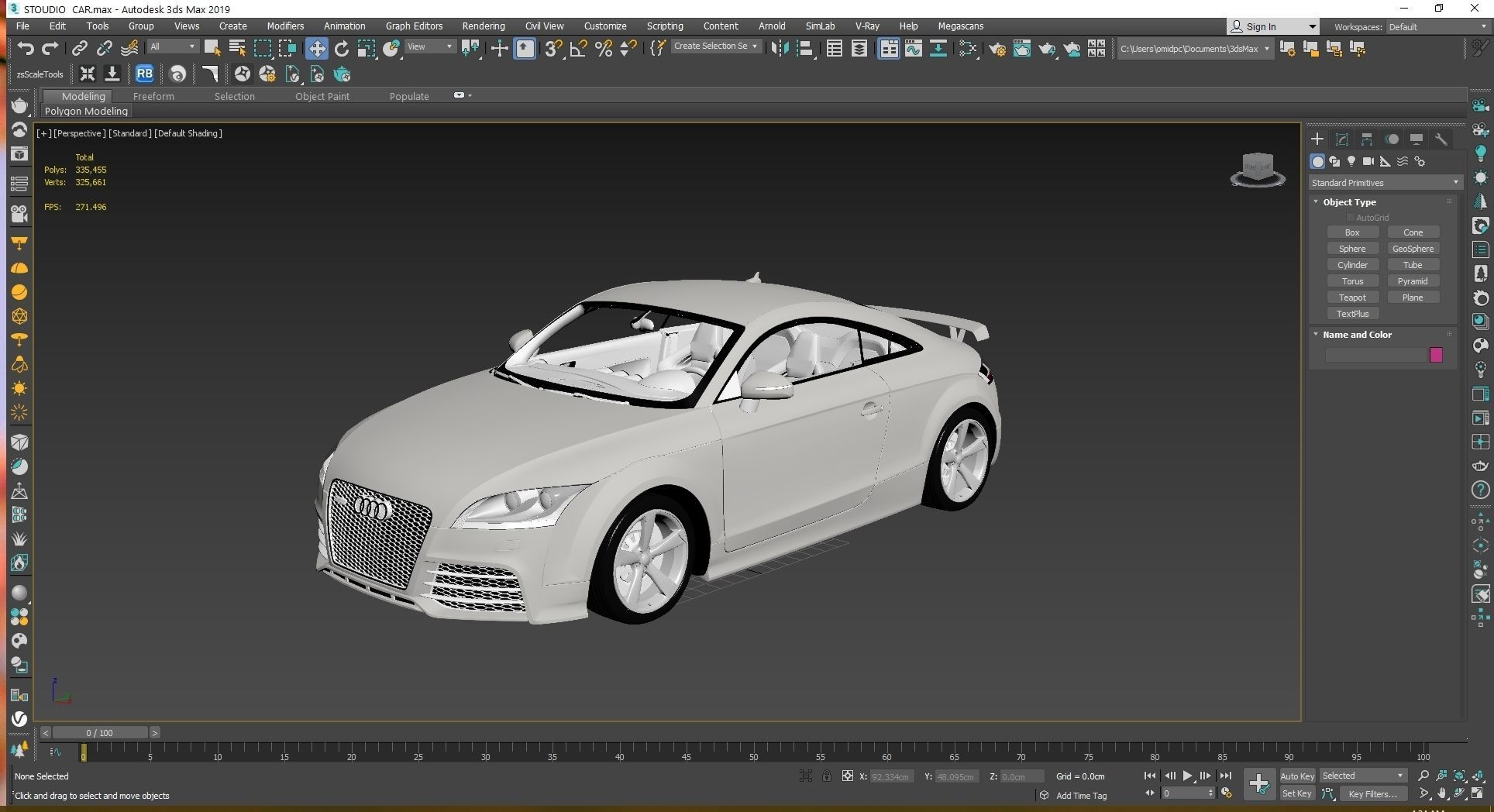 2010 Audi TT RS Coupe Low-poly 3D model_19