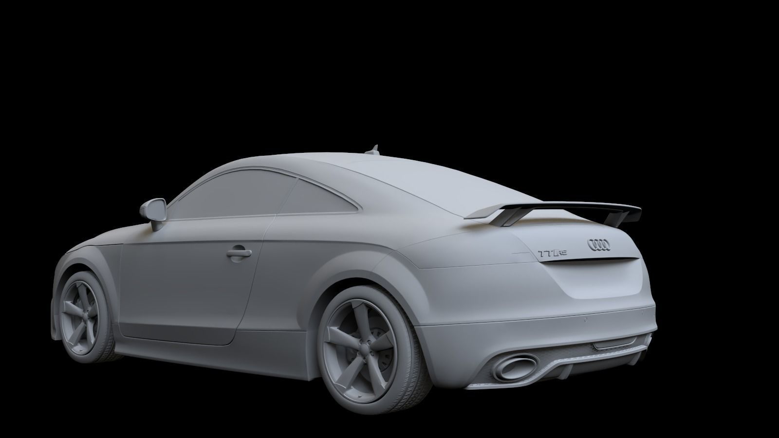 2010 Audi TT RS Coupe Low-poly 3D model_9