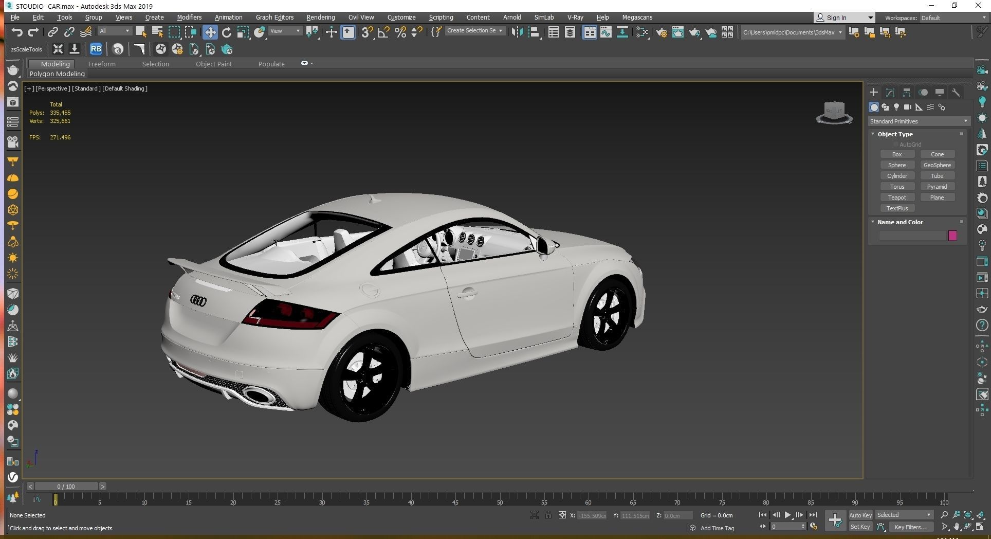2010 Audi TT RS Coupe Low-poly 3D model_20