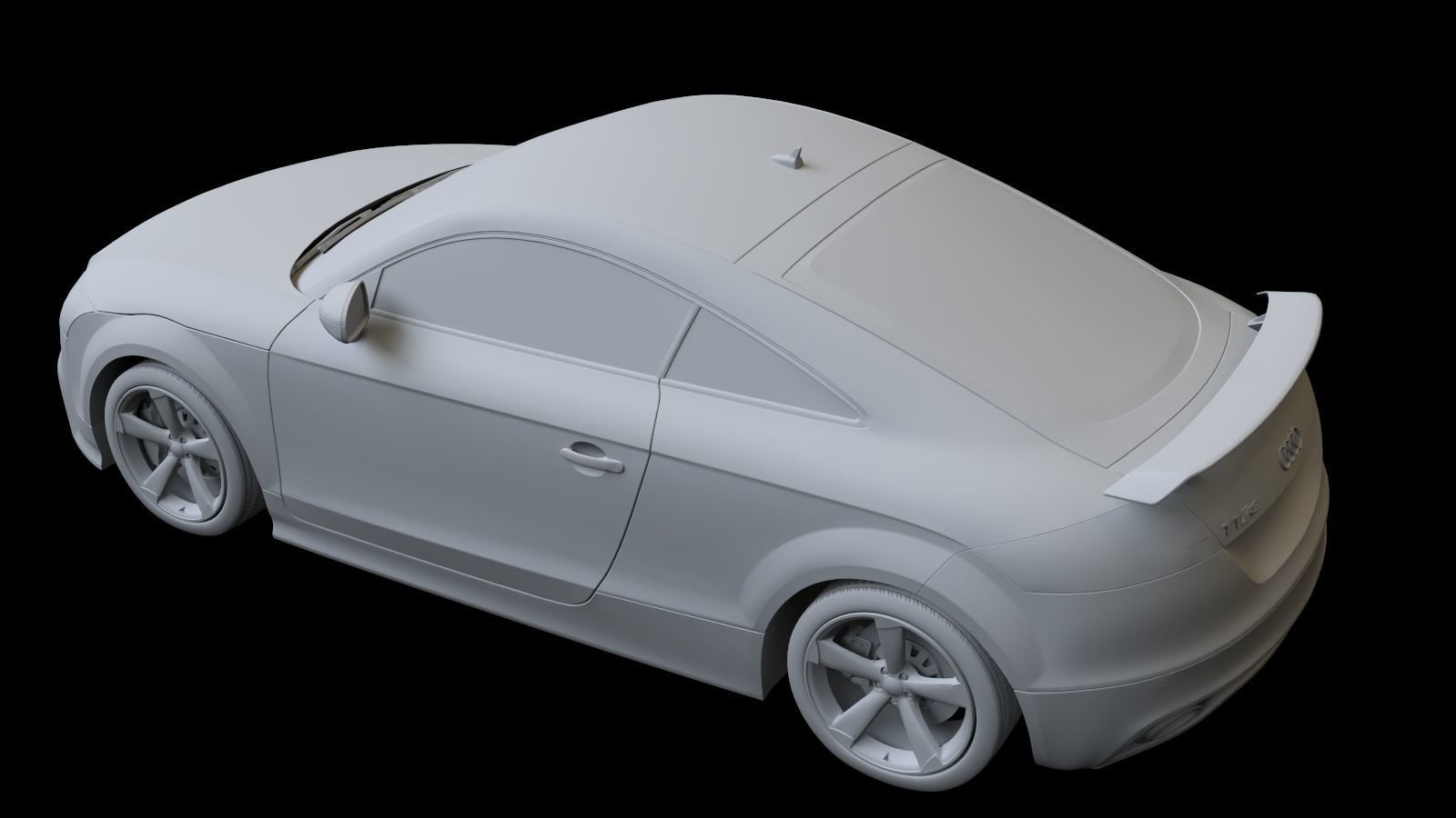 2010 Audi TT RS Coupe Low-poly 3D model_10