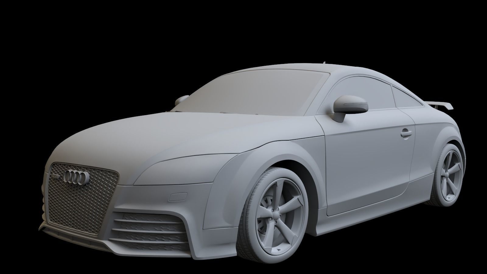 2010 Audi TT RS Coupe Low-poly 3D model_7