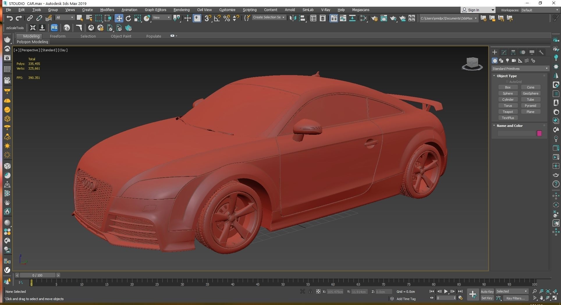 2010 Audi TT RS Coupe Low-poly 3D model_22