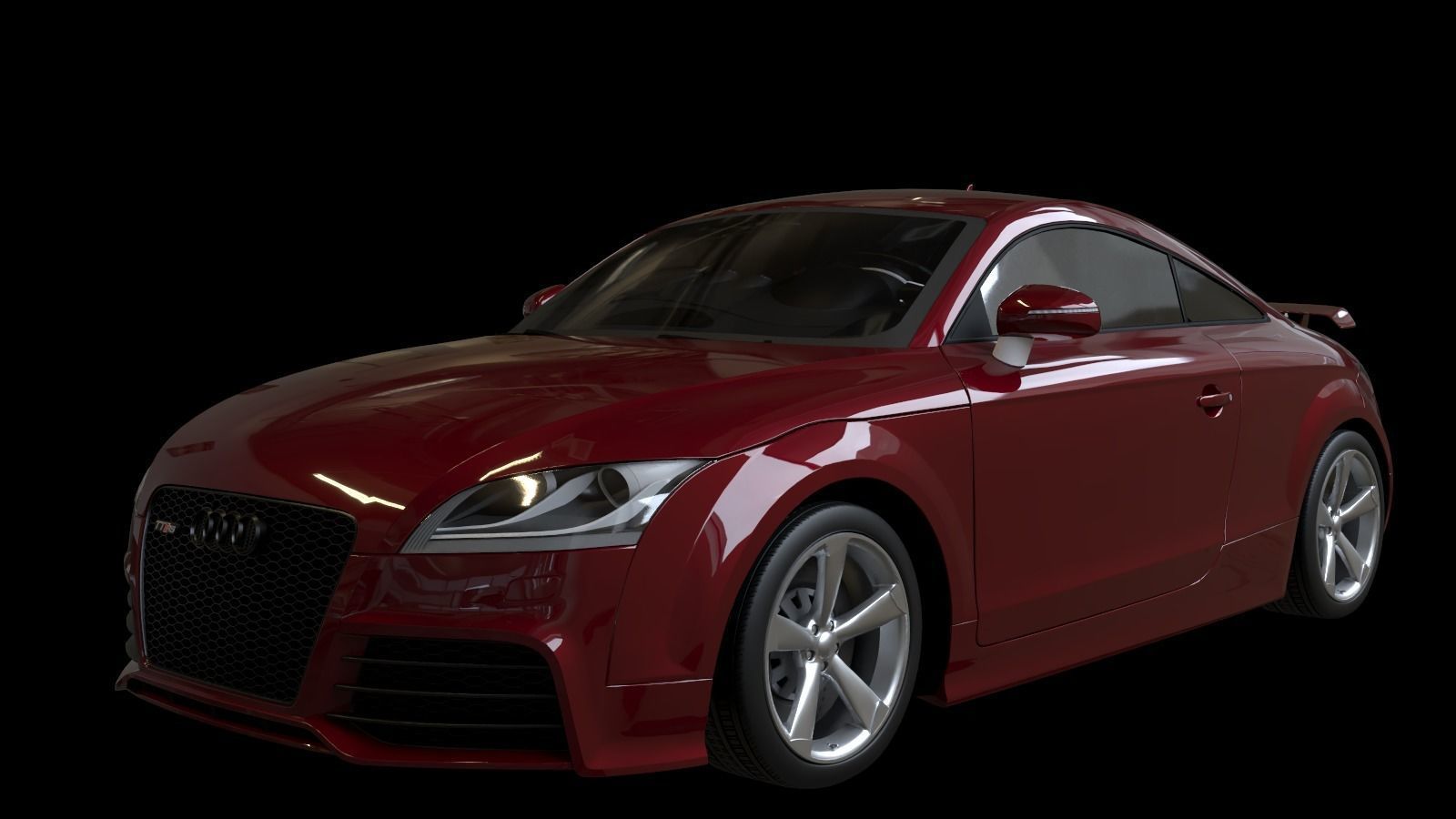 2010 Audi TT RS Coupe Low-poly 3D model_5