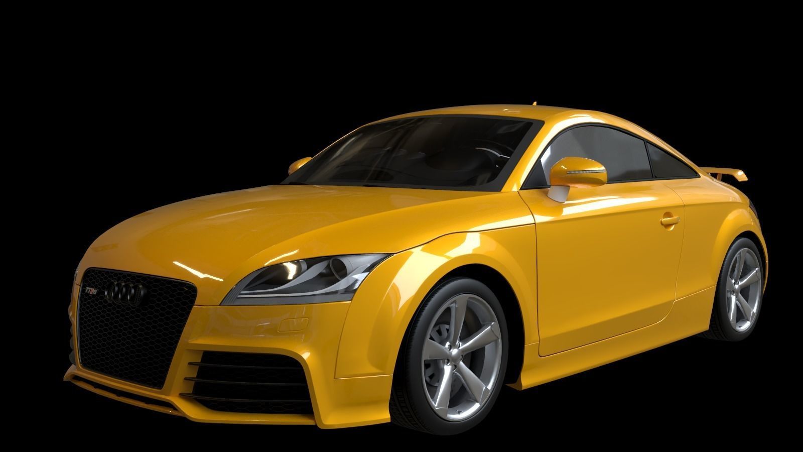 2010 Audi TT RS Coupe Low-poly 3D model_6