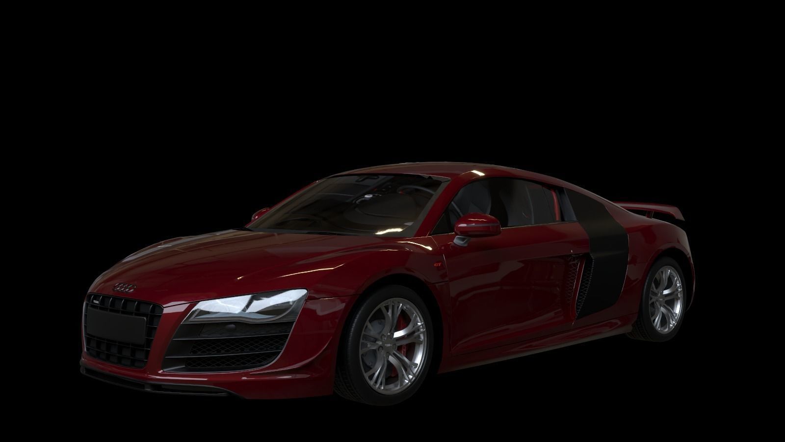 2011 Audi R8 GT Low-poly 3D model_6