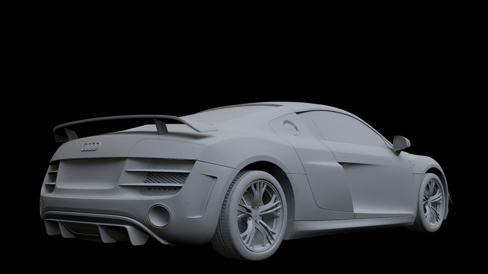2011 Audi R8 GT Low-poly 3D model_12