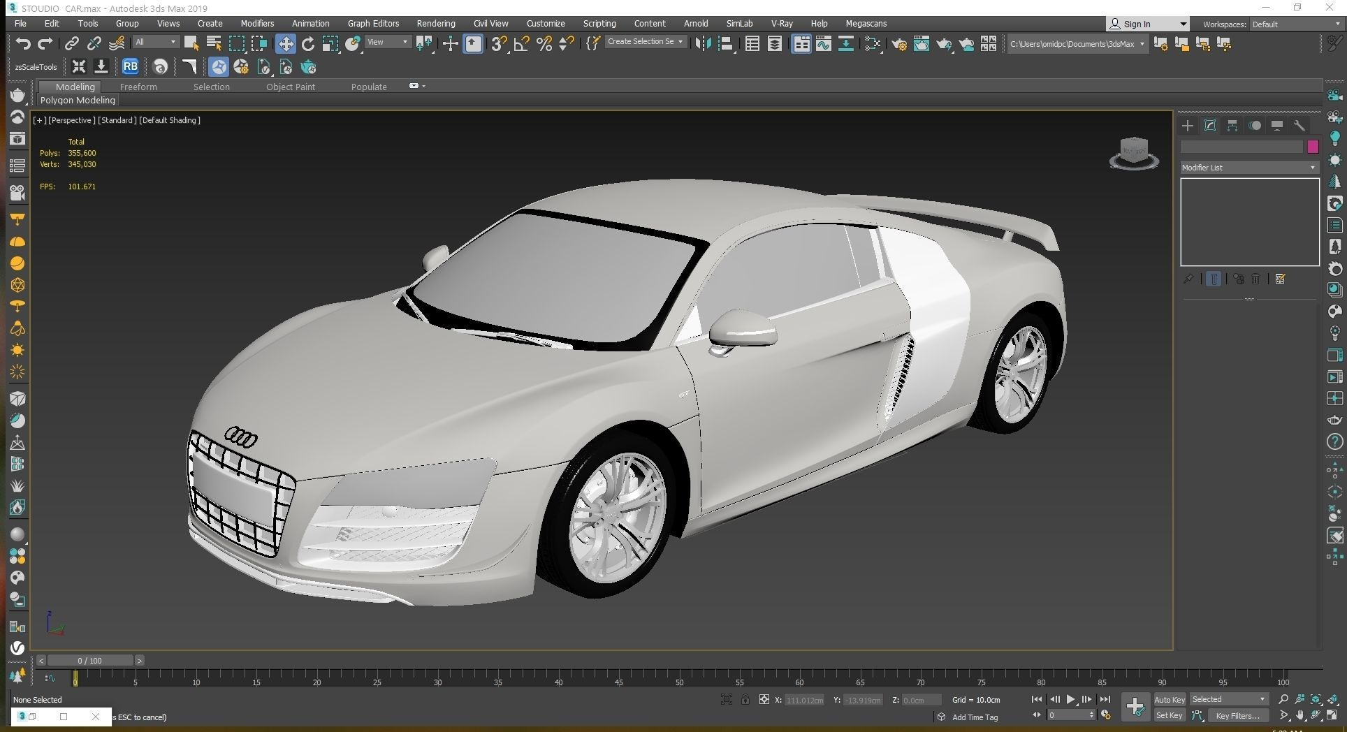 2011 Audi R8 GT Low-poly 3D model_19