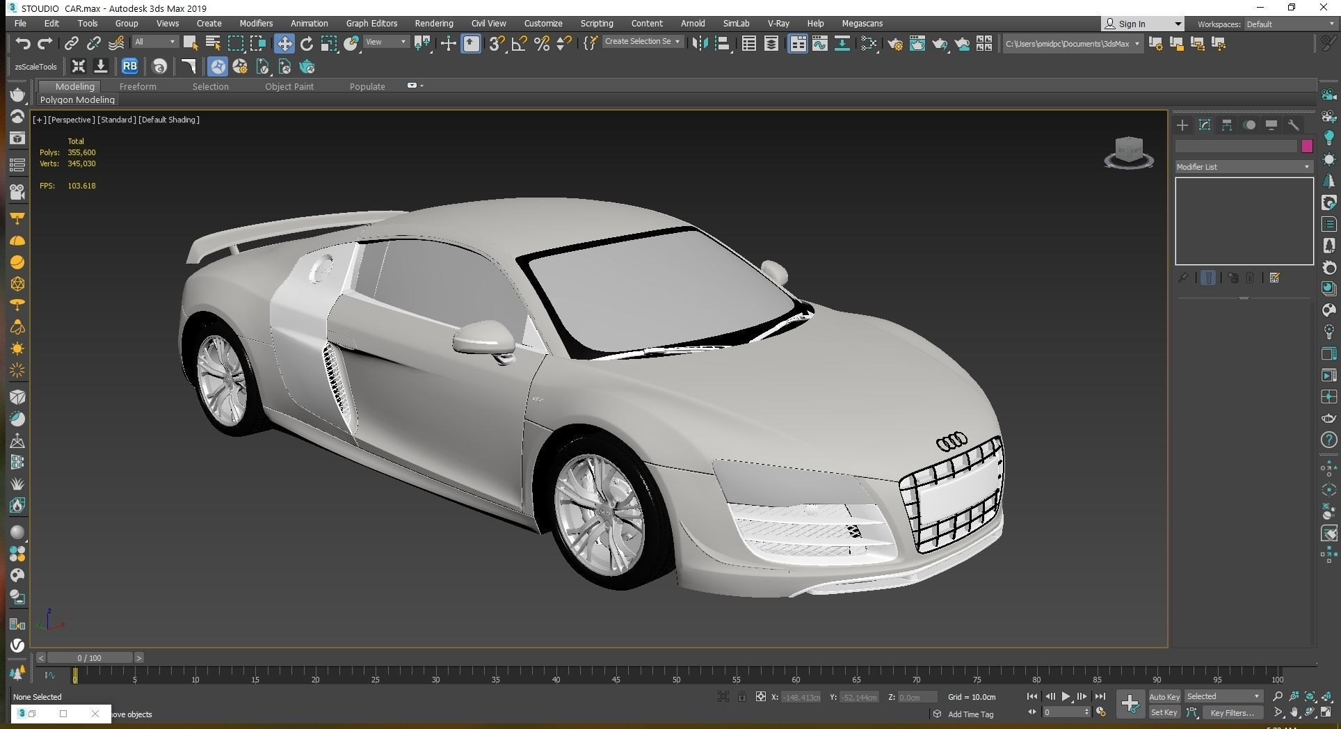 2011 Audi R8 GT Low-poly 3D model_20