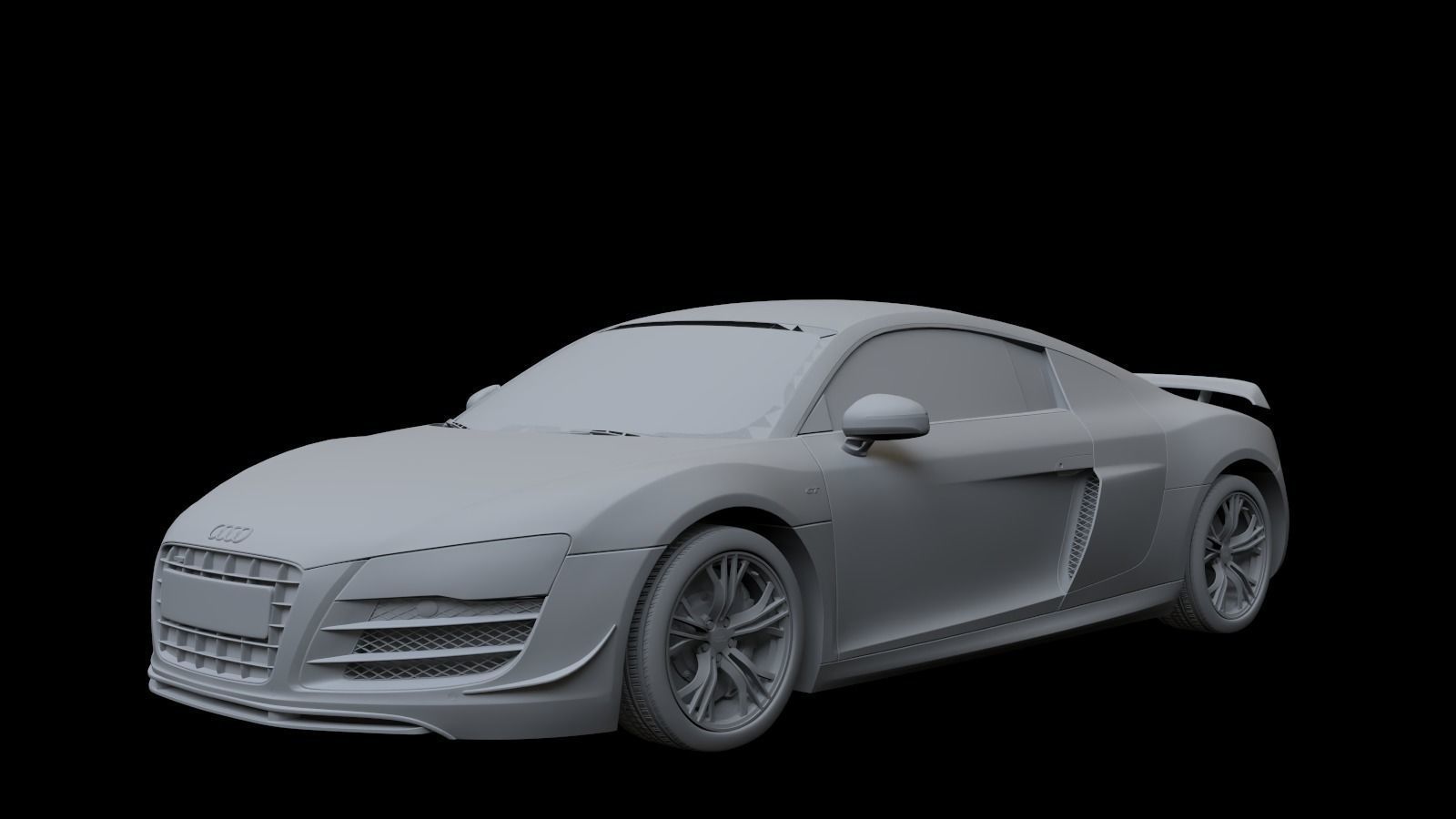 2011 Audi R8 GT Low-poly 3D model_9