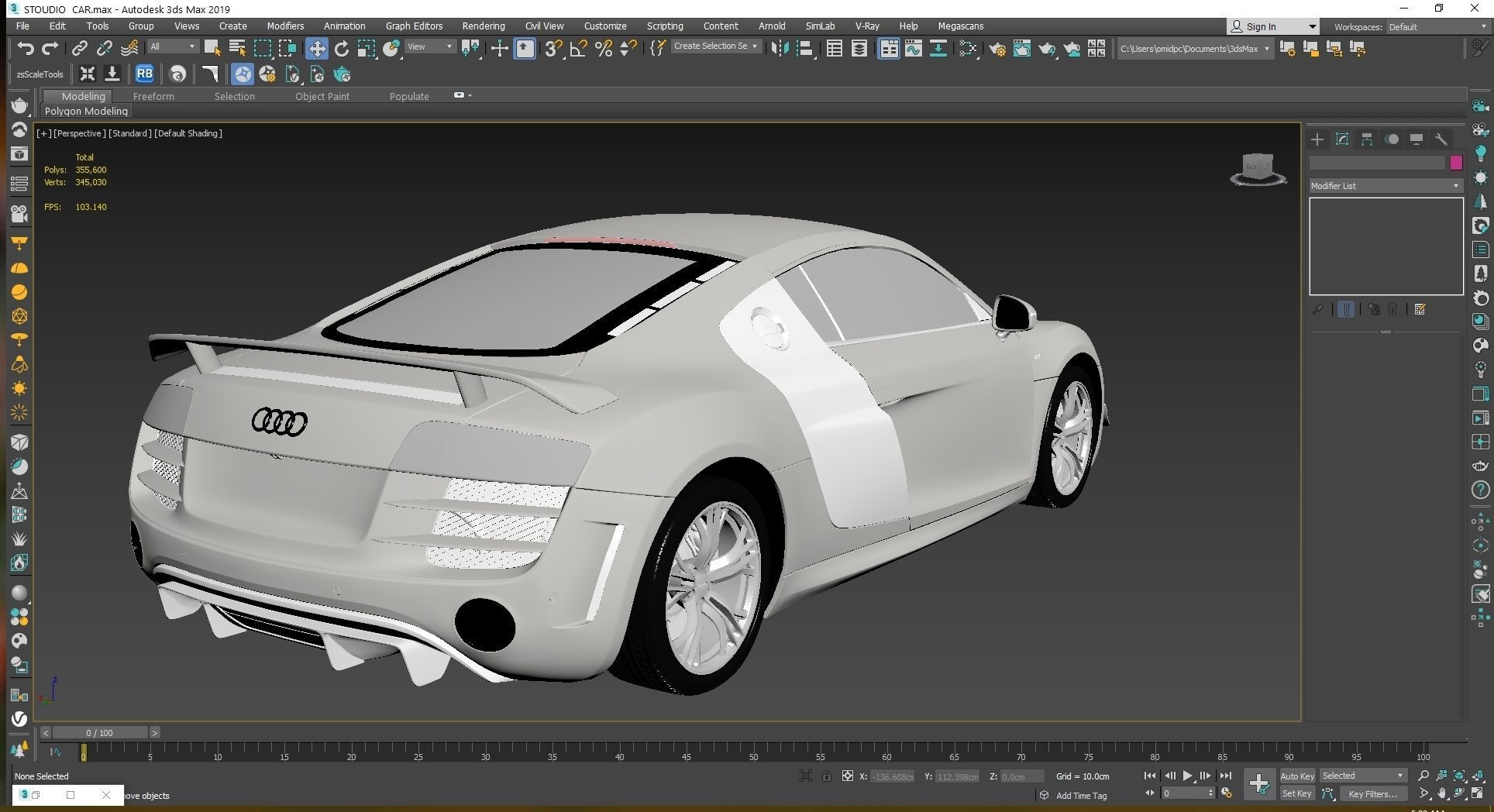 2011 Audi R8 GT Low-poly 3D model_21