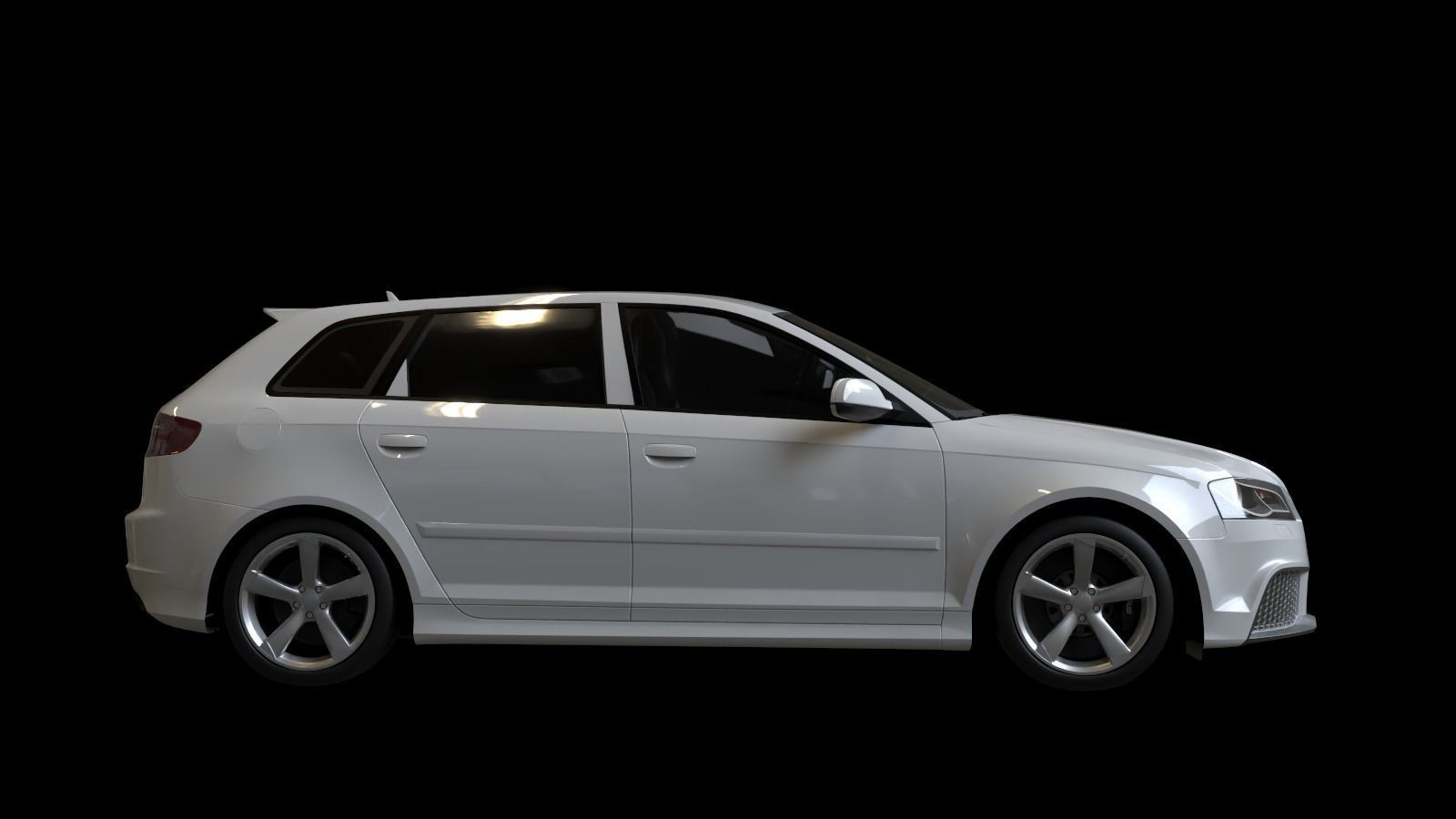 2011 Audi RS3 Sportback Low-poly 3D model_6
